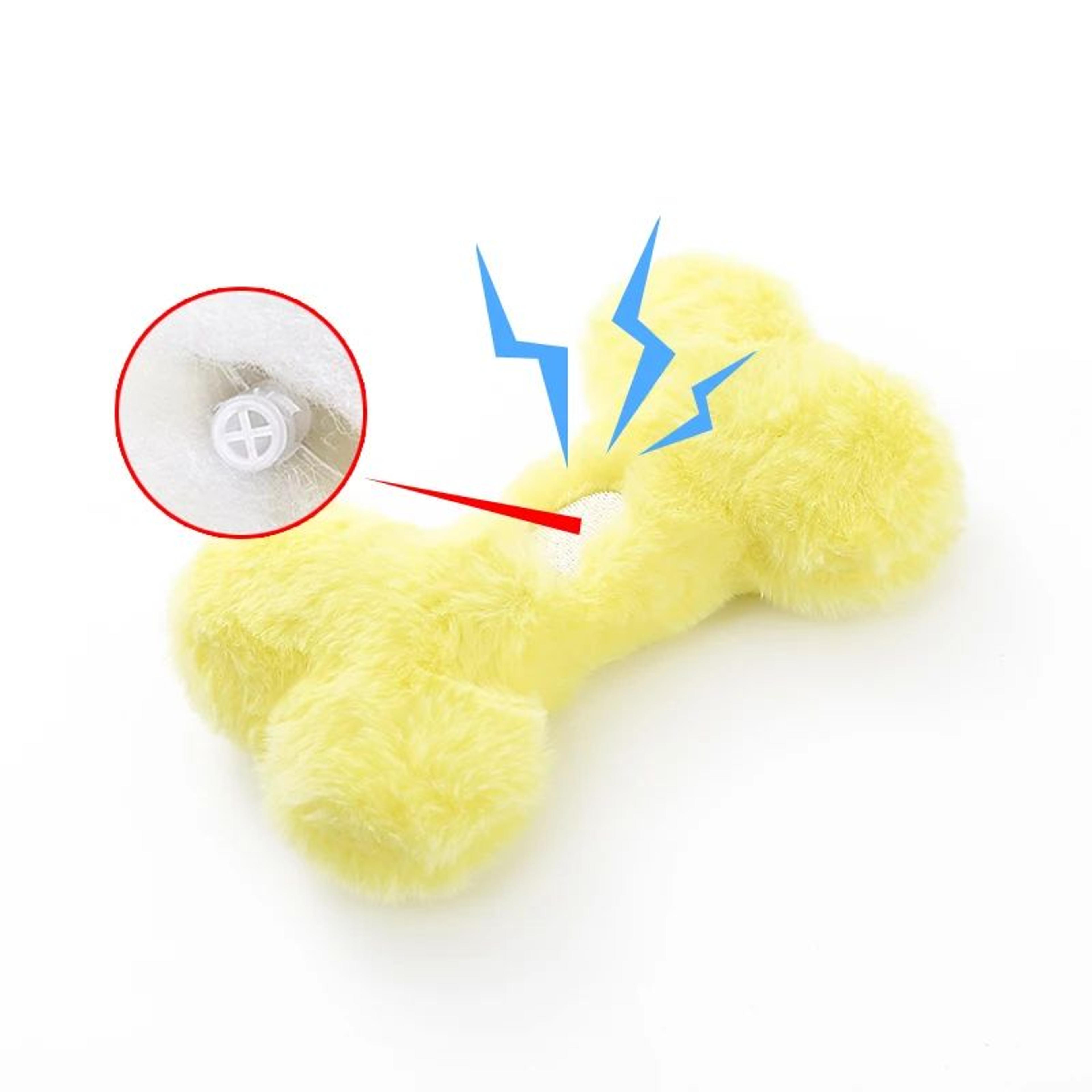 Cute Bone Shaped Squeaky Plush Toy For Dogs 4