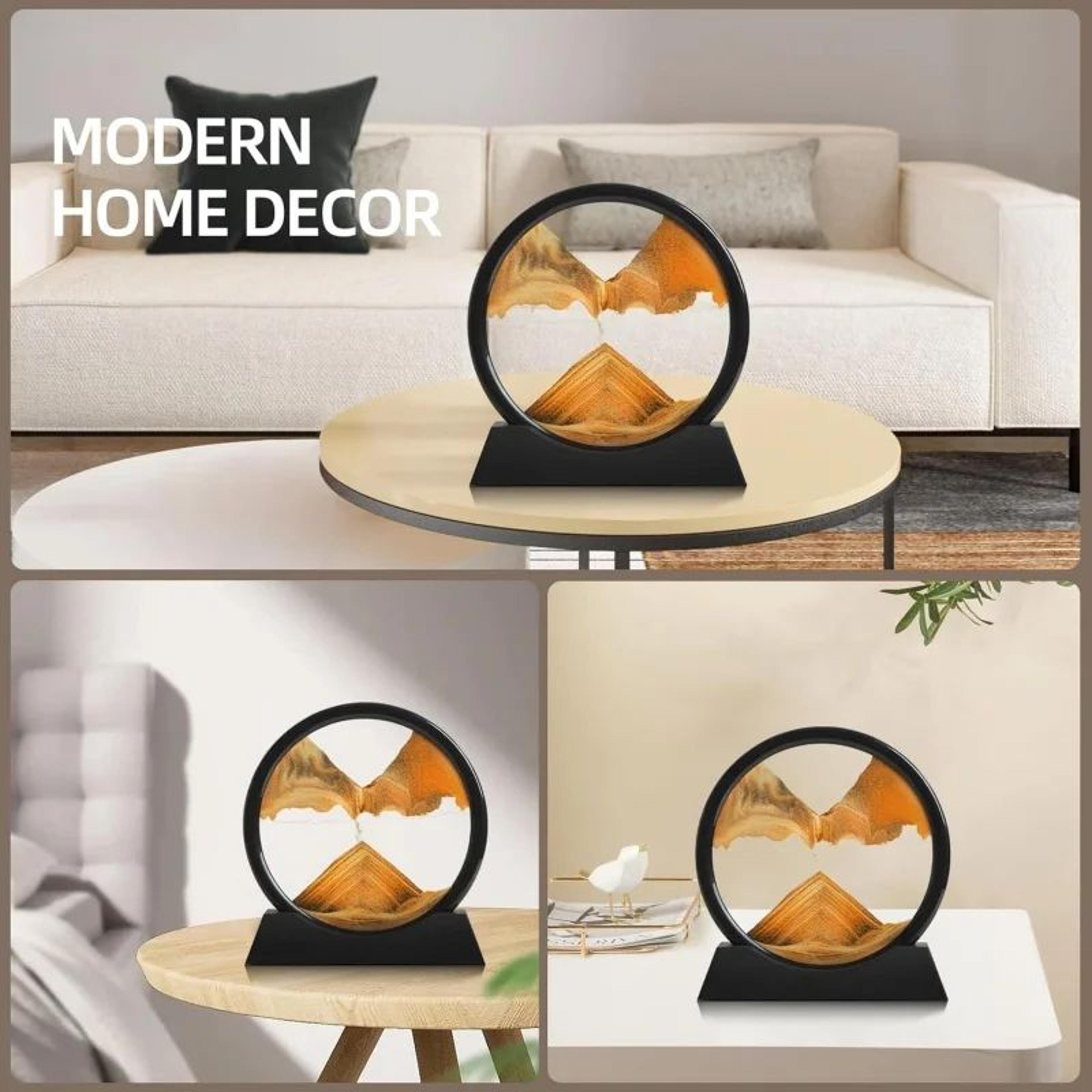 3D Moving Sand Art Frame Hourglass Deep Sea Decor 7