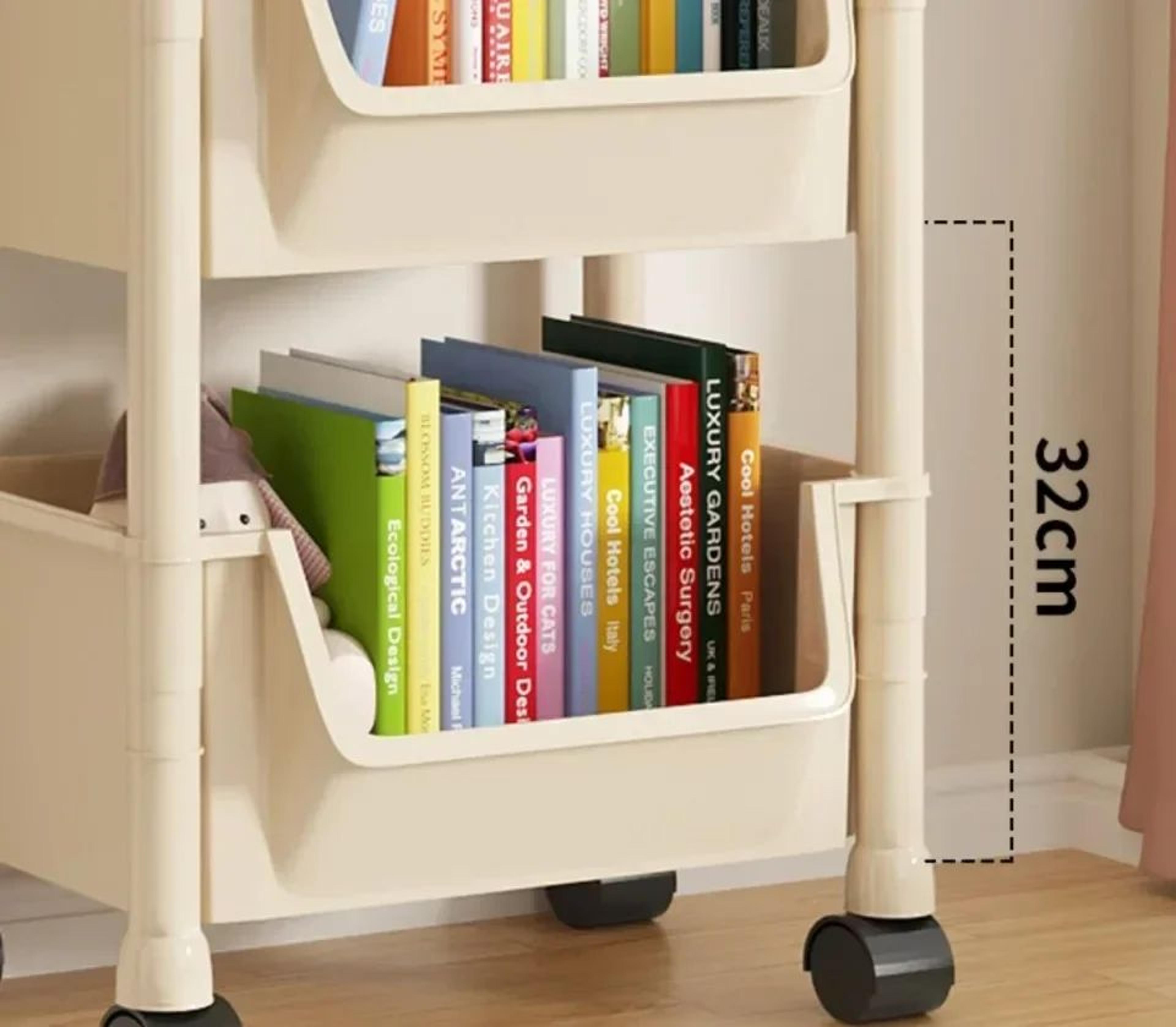 Multi Layer Storage Cart With Wheels Mobile Organizer Rack 6