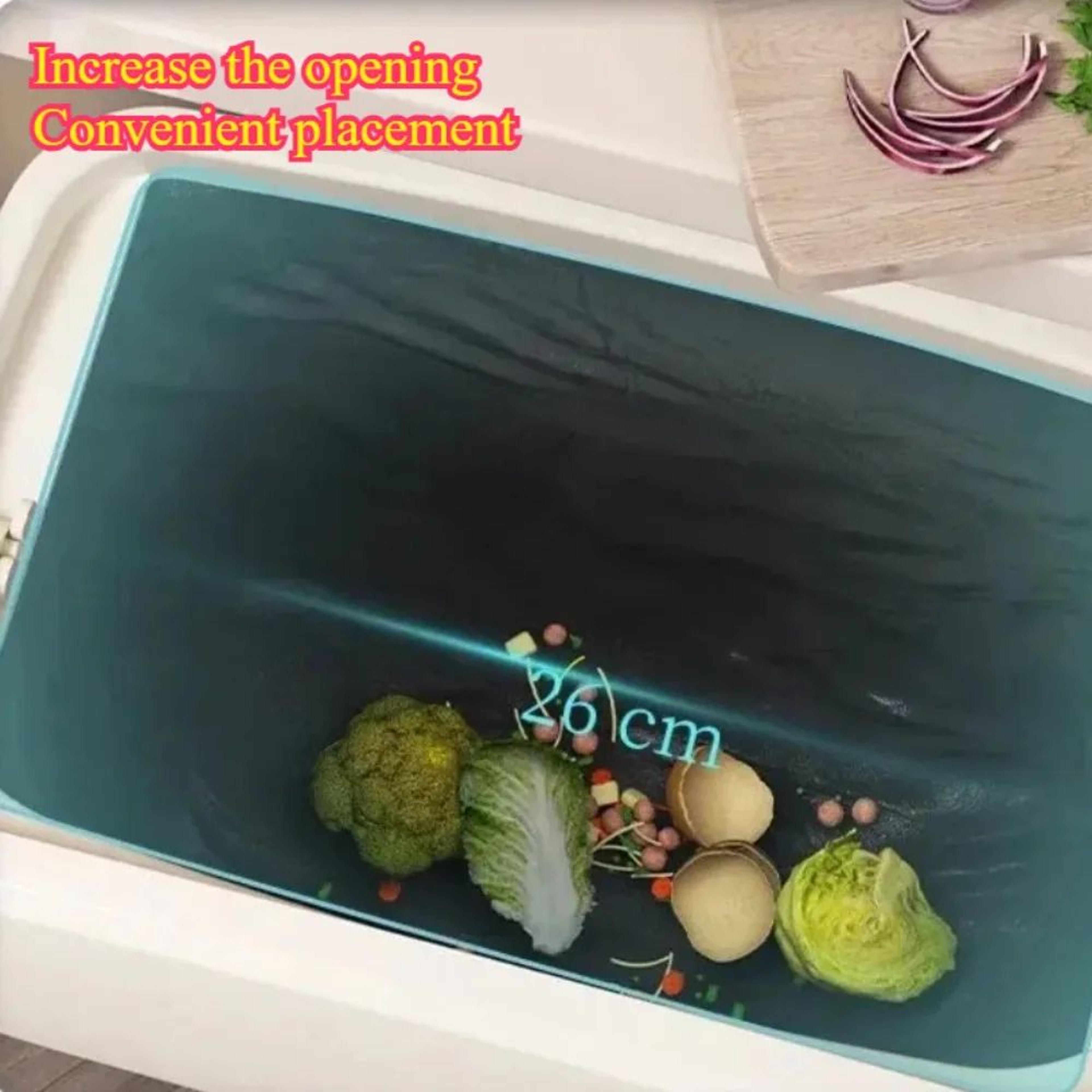 Hanging Trash Bin With Lid Large Capacity Kitchen Organizer 4