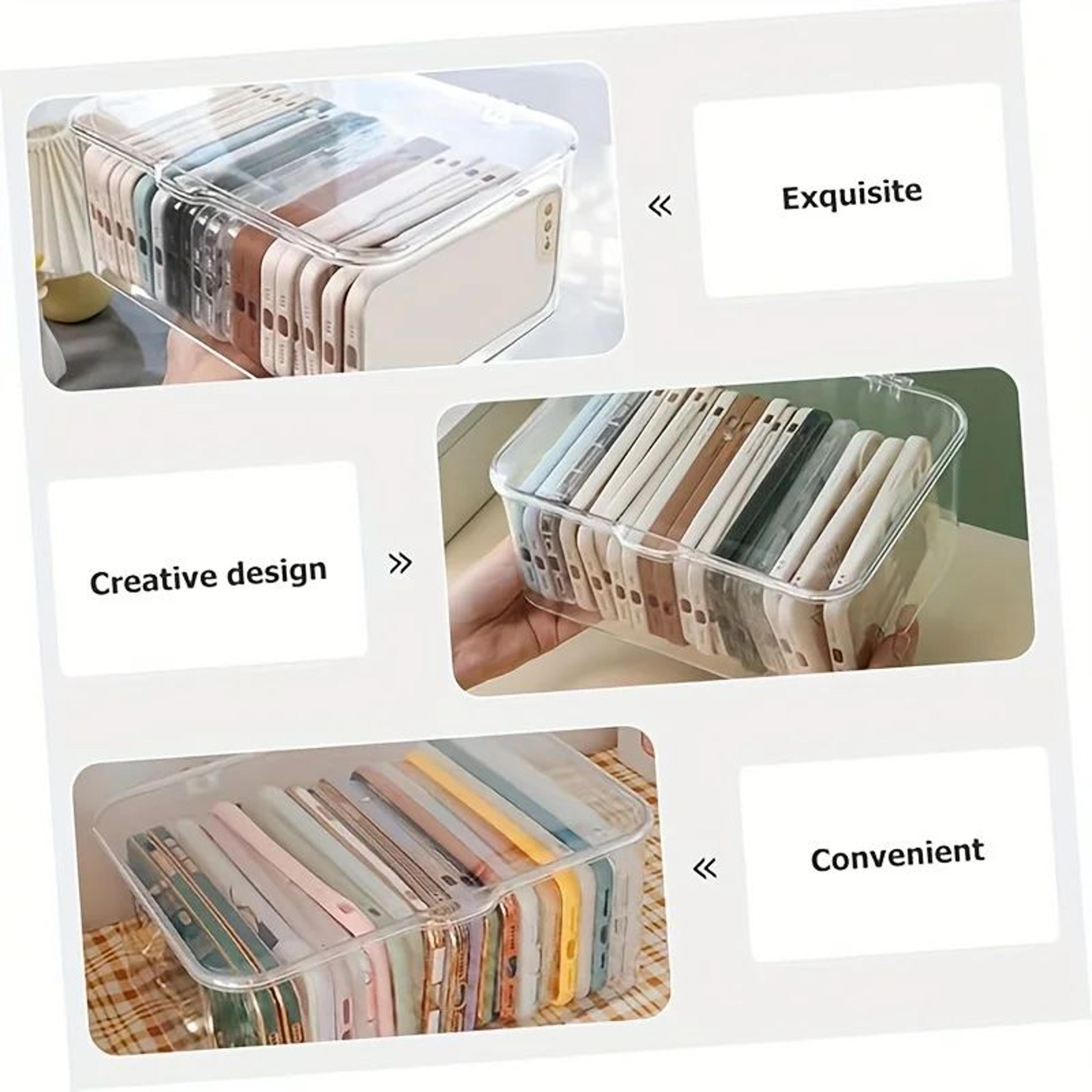 Clear Acrylic Storage Organizer Box With Clamshell Lid 4