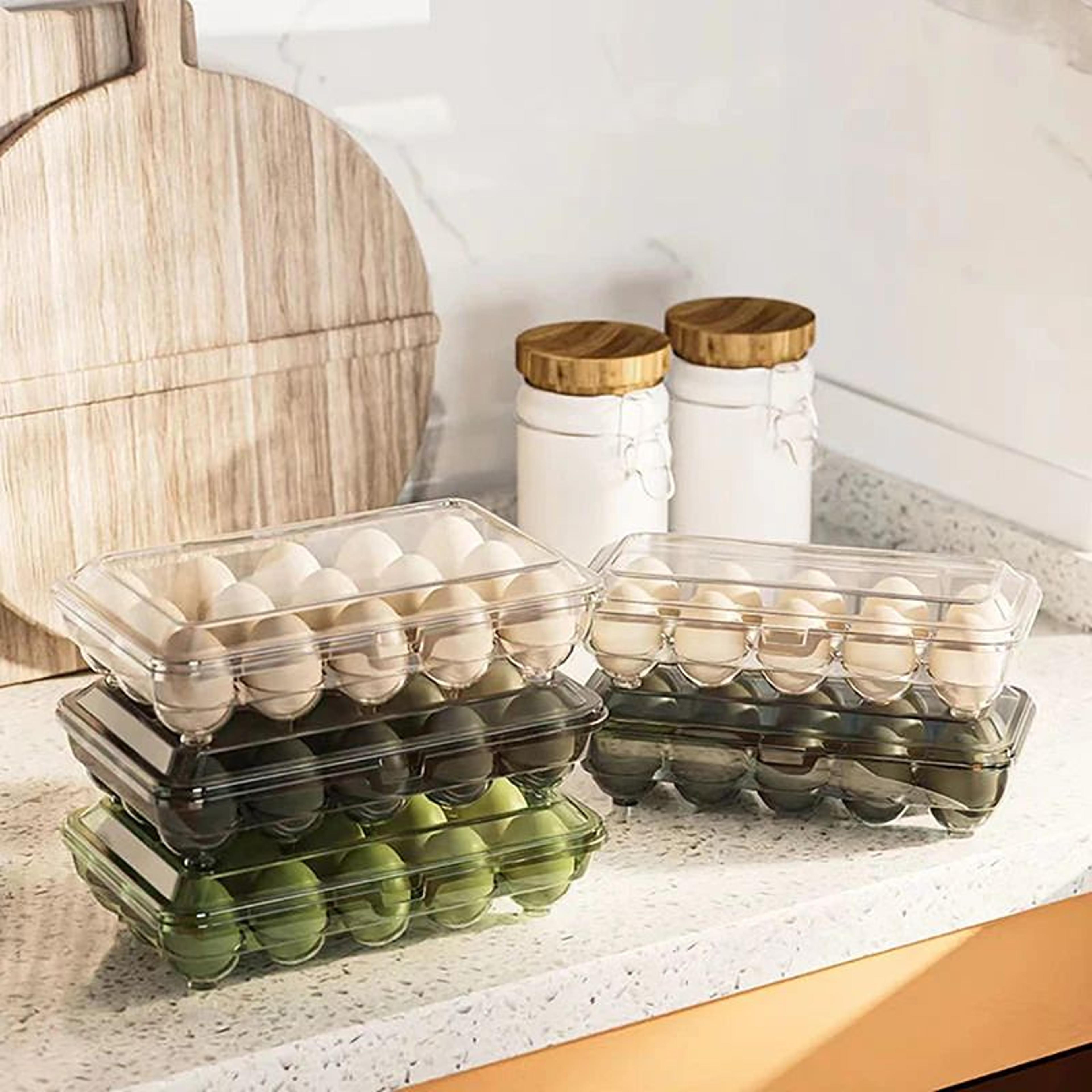 Transparent Egg Storage Box 10 Or 15 Grid Refrigerator Container 1