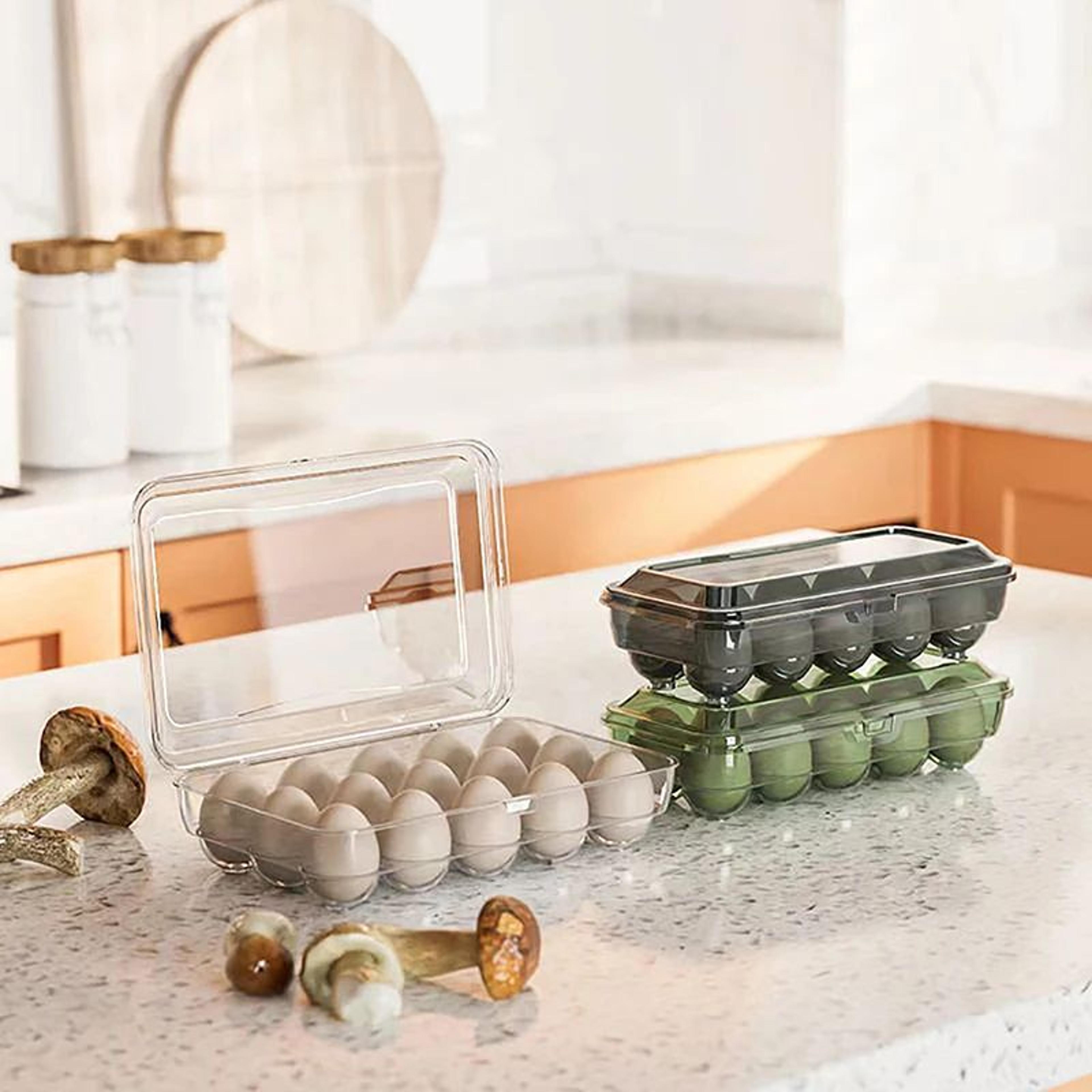 Transparent Egg Storage Box 10 Or 15 Grid Refrigerator Container 3