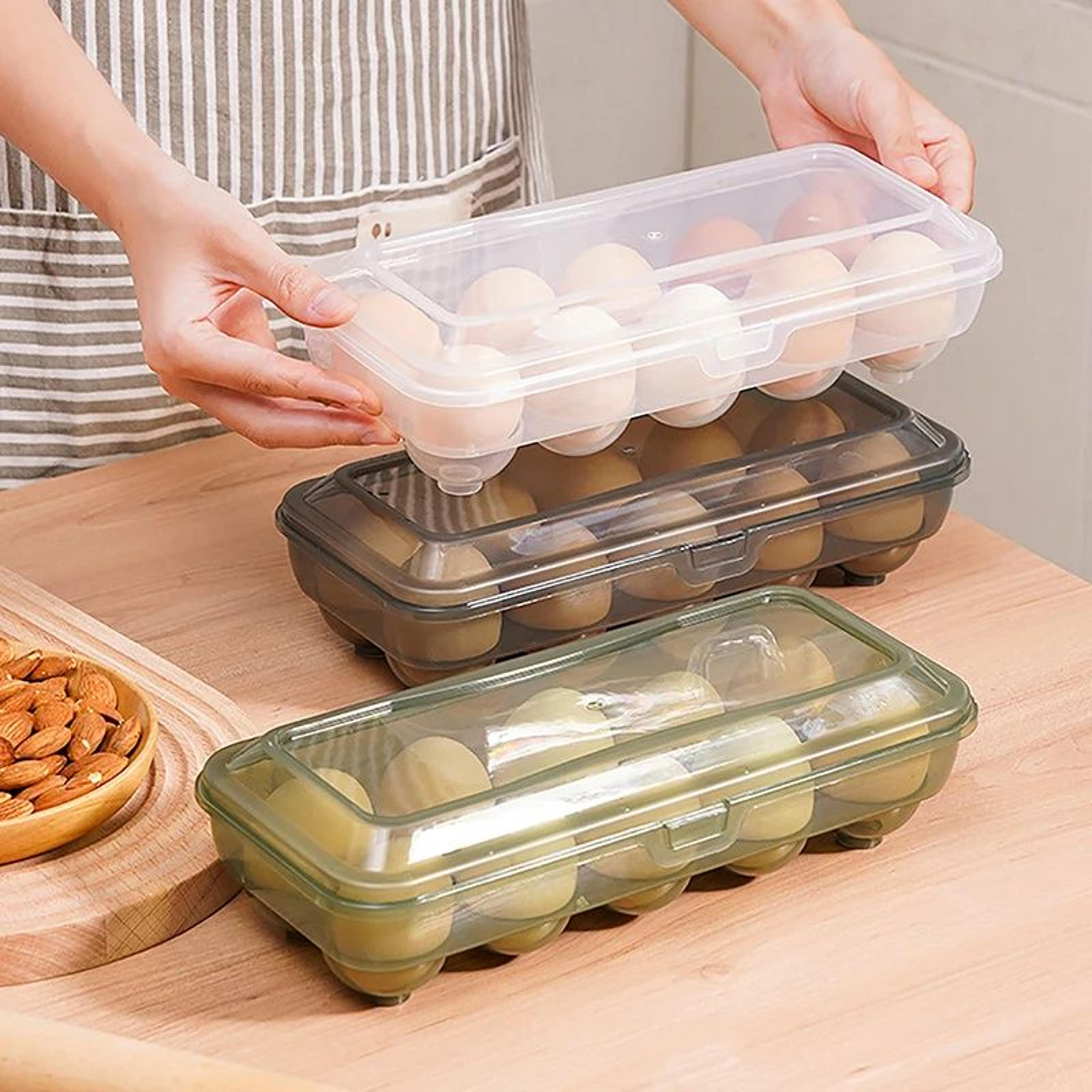 Transparent Egg Storage Box 10 Or 15 Grid Refrigerator Container 7