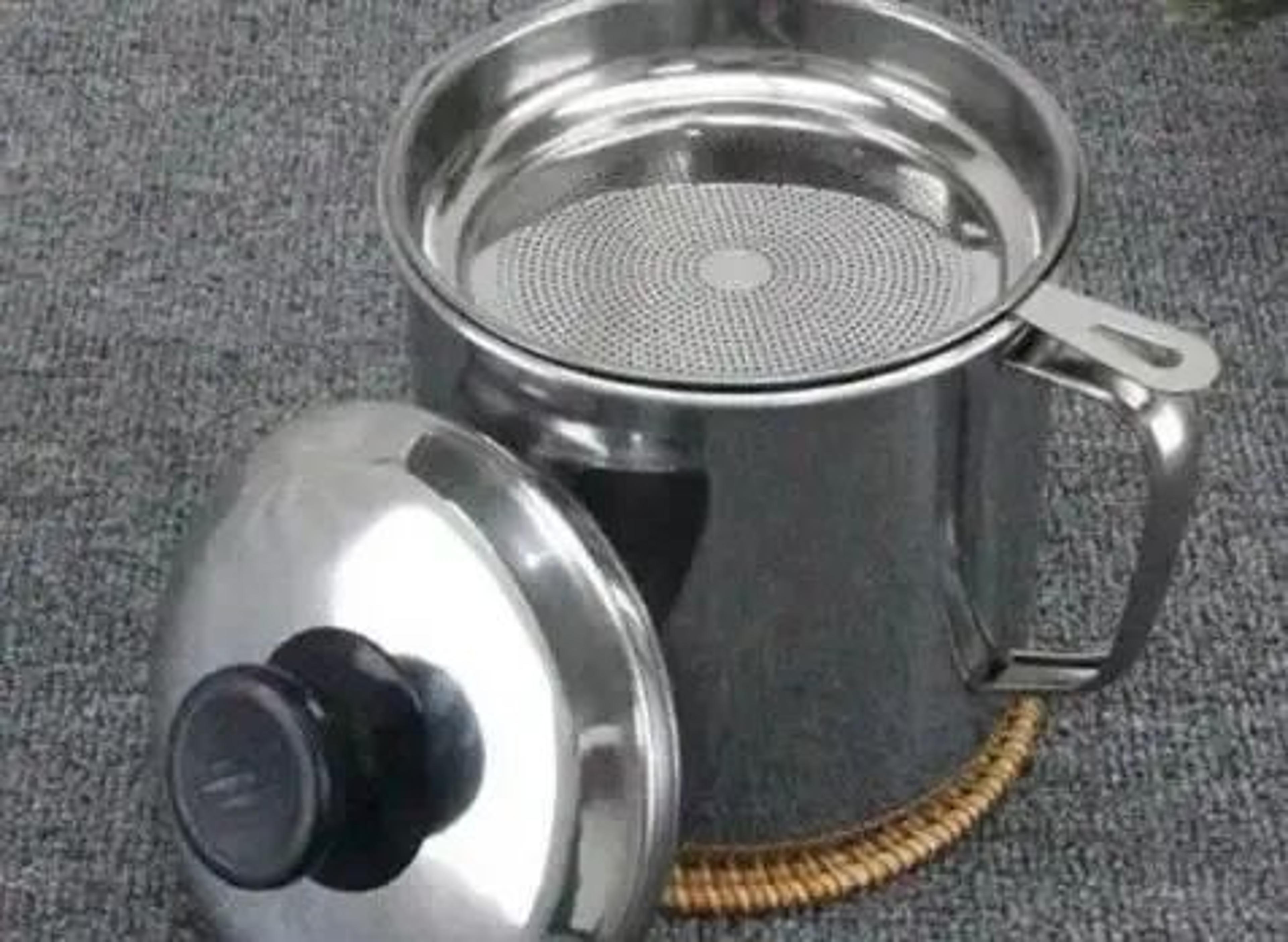 Bacon Grease Container With Strainer Kitchen Oil Storage Can 6