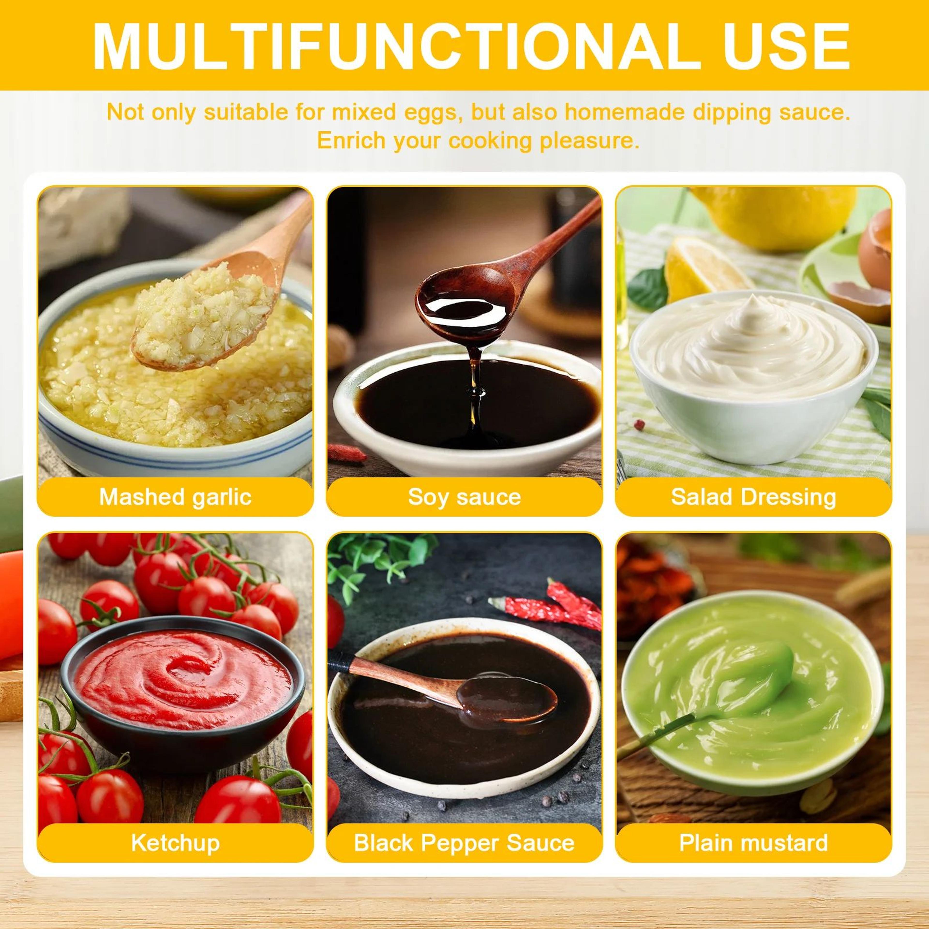 Manual Mixing Cup Bottle For Eggs And Salad Dressing 3