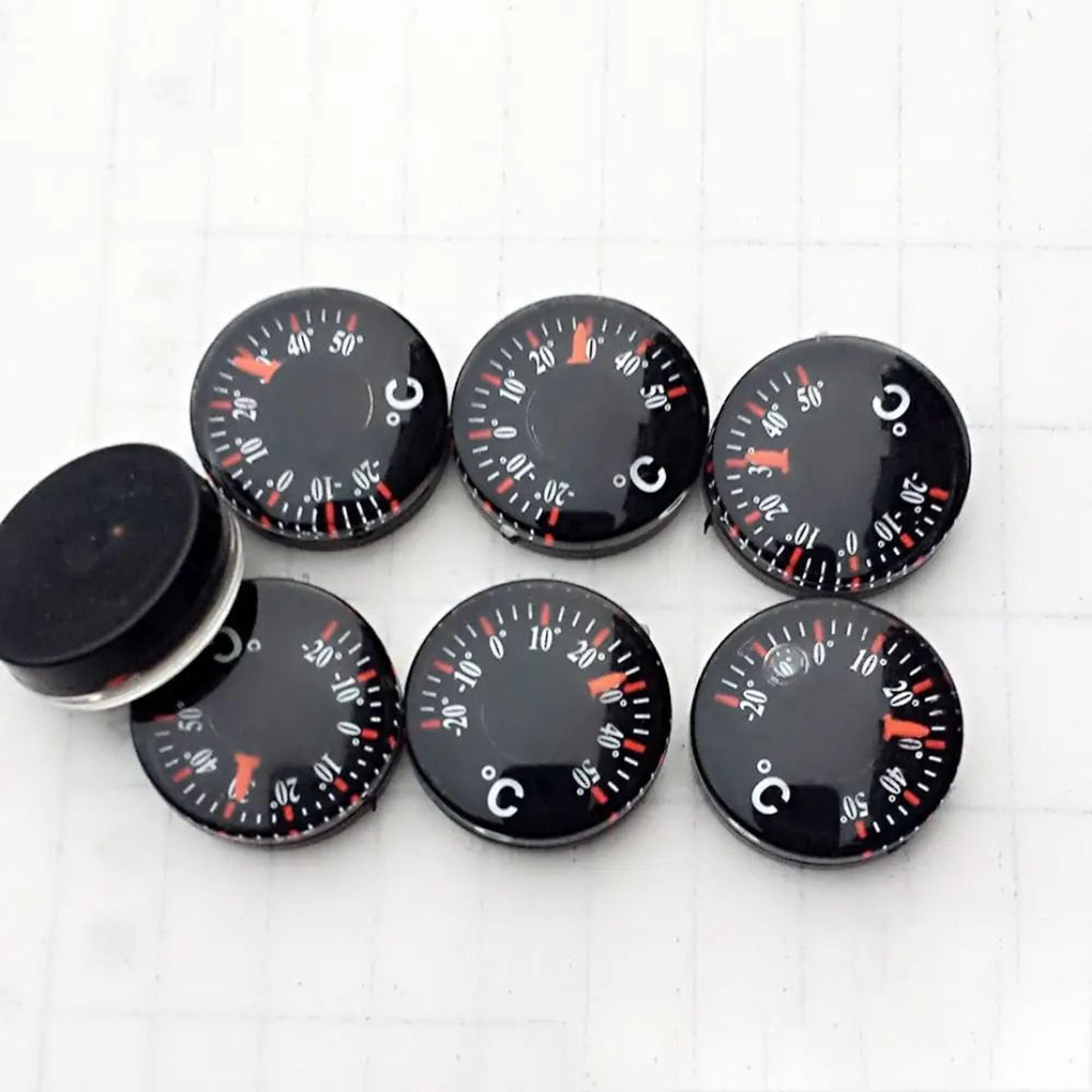 Mini Circular Waterproof Dial Thermometer 20mm 4