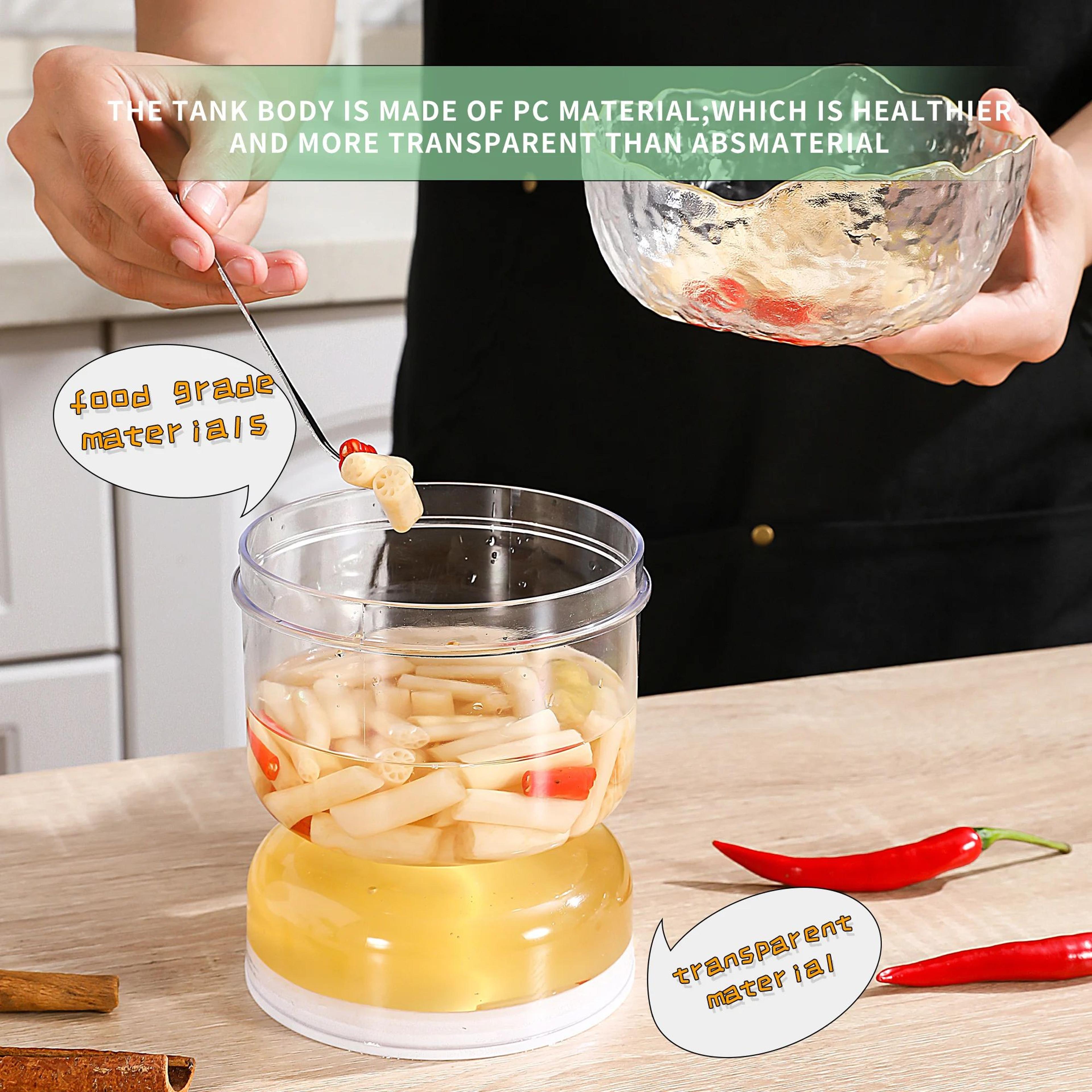 Flip Pickle Jar With Strainer Wet And Dry Separator 6