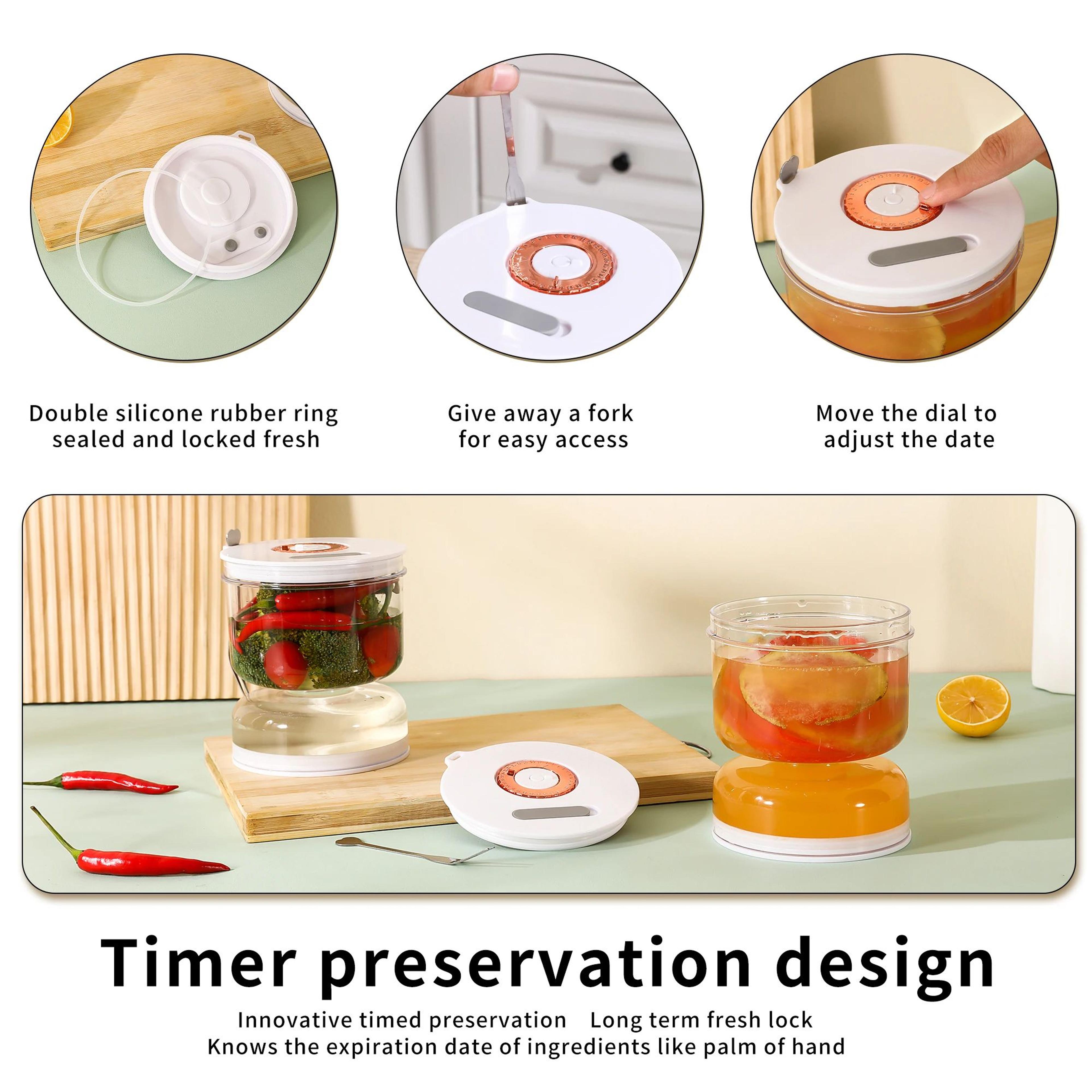 Flip Pickle Jar With Strainer Wet And Dry Separator 9