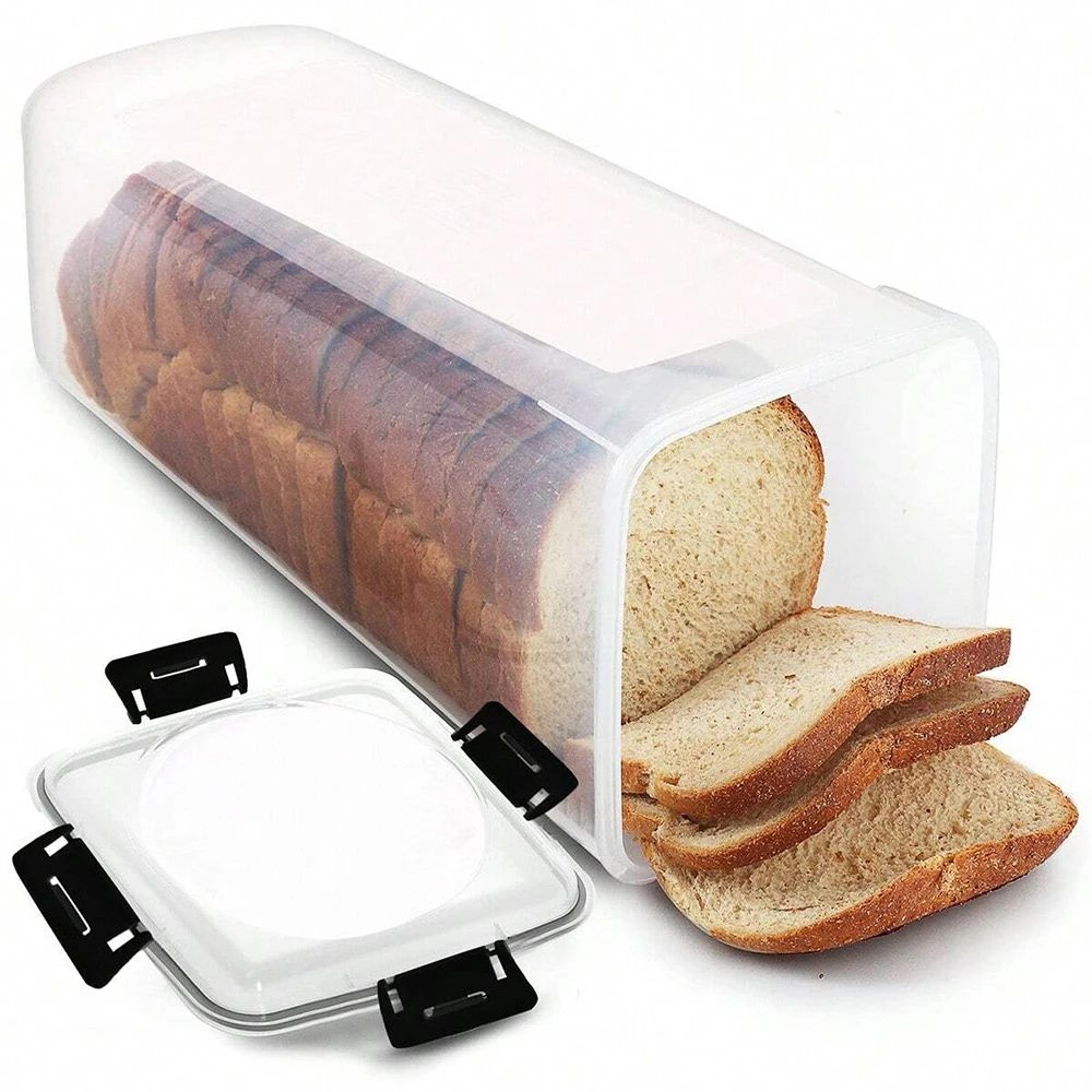 Clear Airtight Bread Storage Container With Lid 0