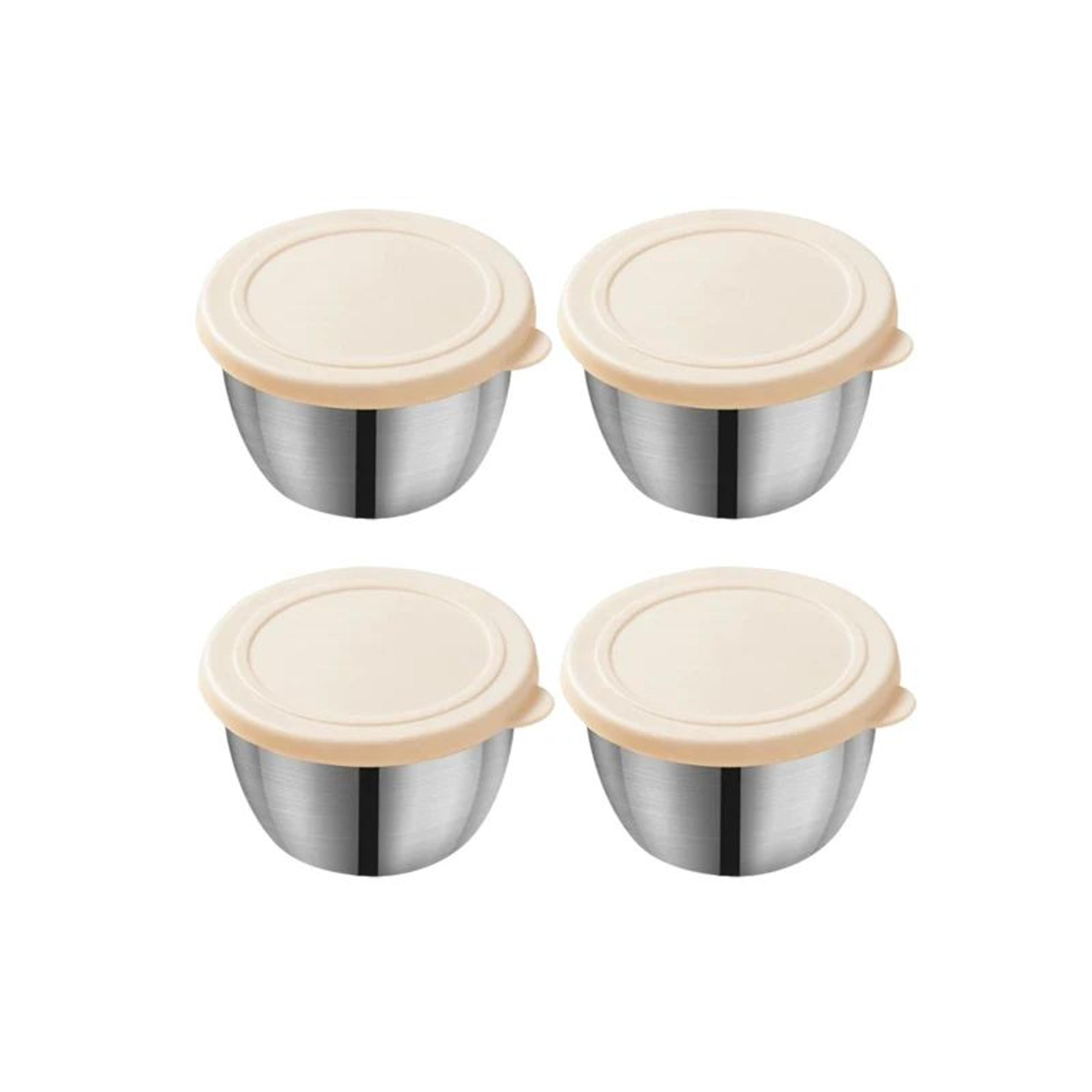 Stainless Steel Sauce Cup With Lid Portable Container 14