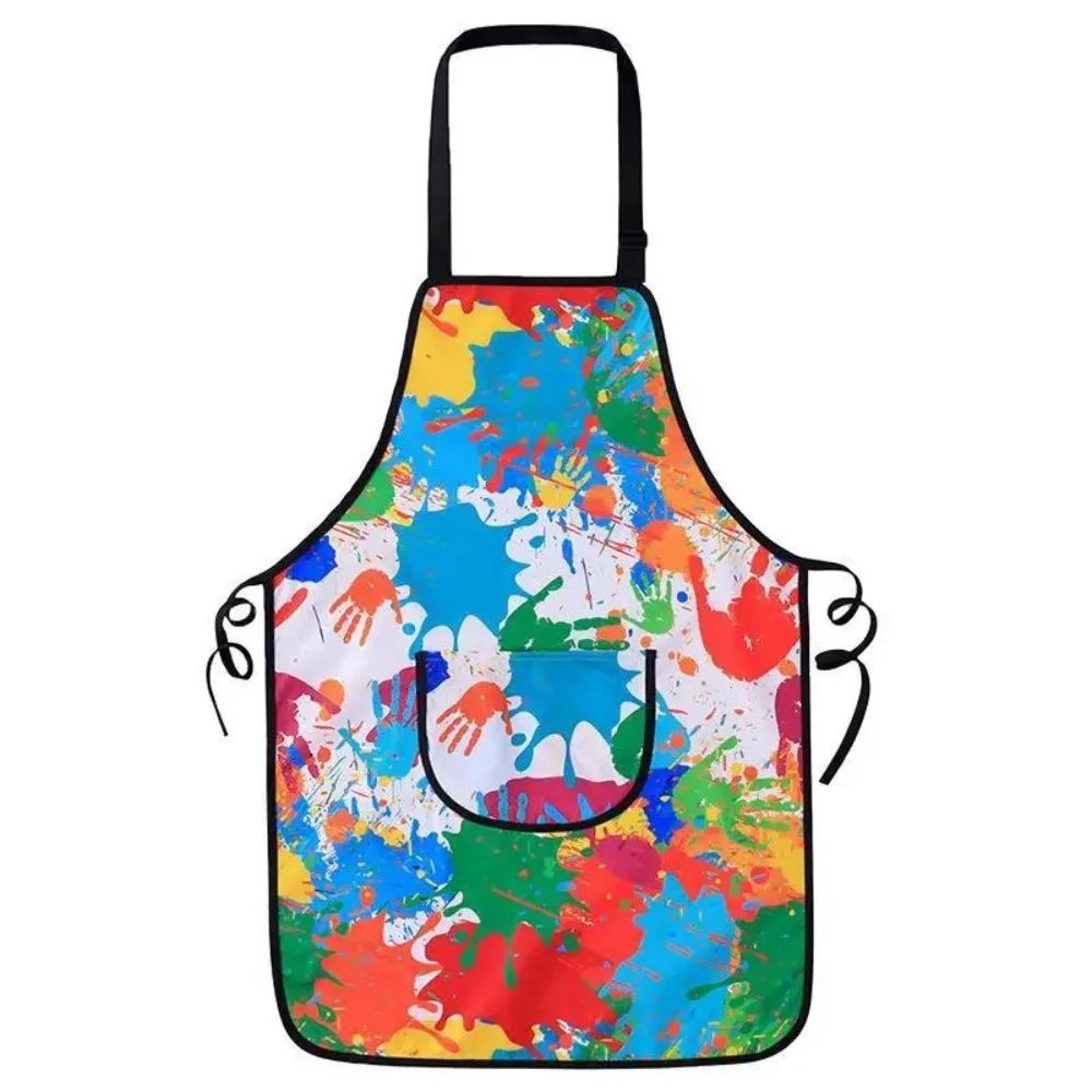 Kids Waterproof Painting Apron With Sleeves 6