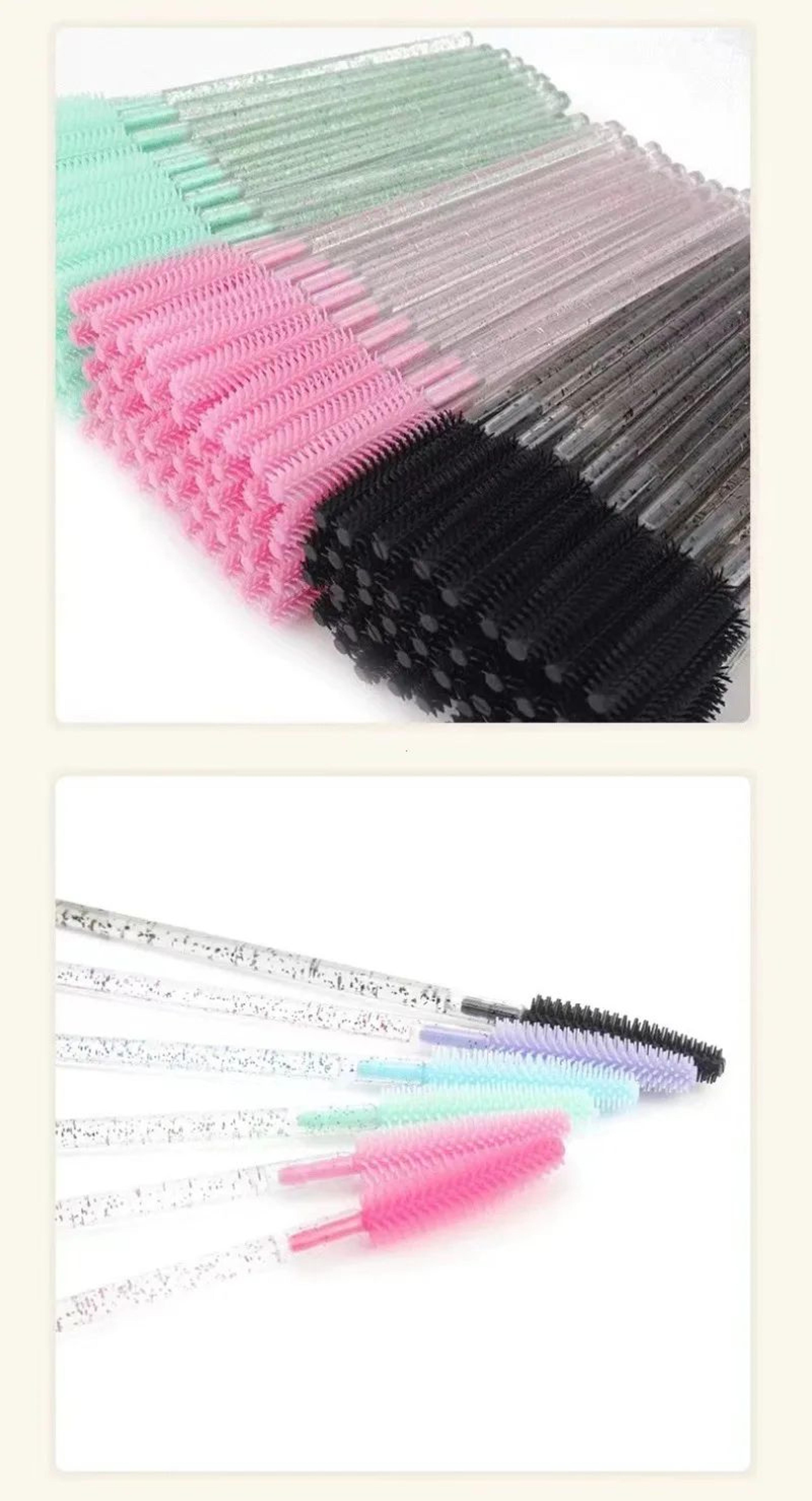 Crystal Eyelash Brush Spoolie Set Disposable Makeup Tool 8