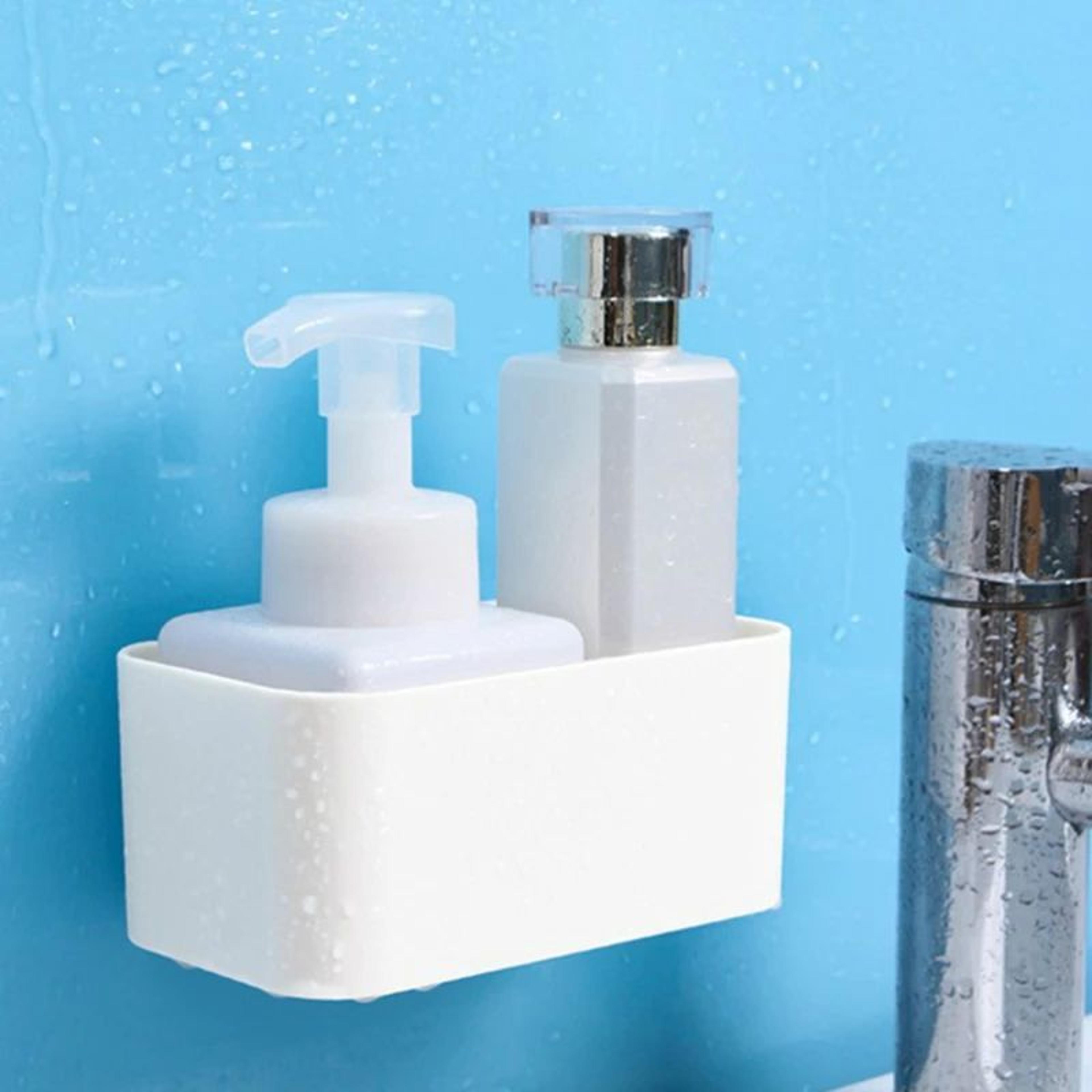 Wall Mounted Storage Organizer Box Adhesive Shelf Rack 4