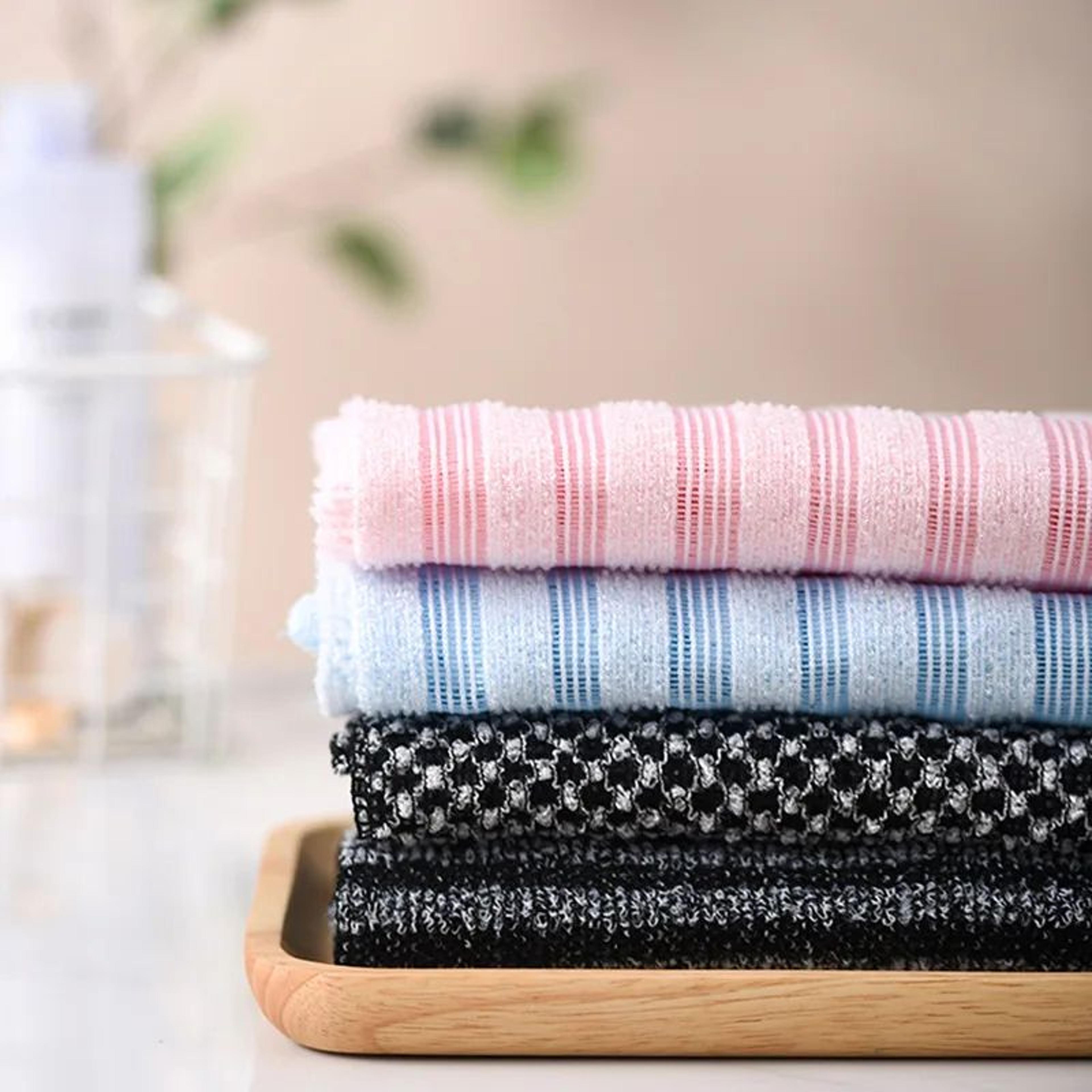 Extra Long Exfoliating Shower Towel Back Scrubber 8