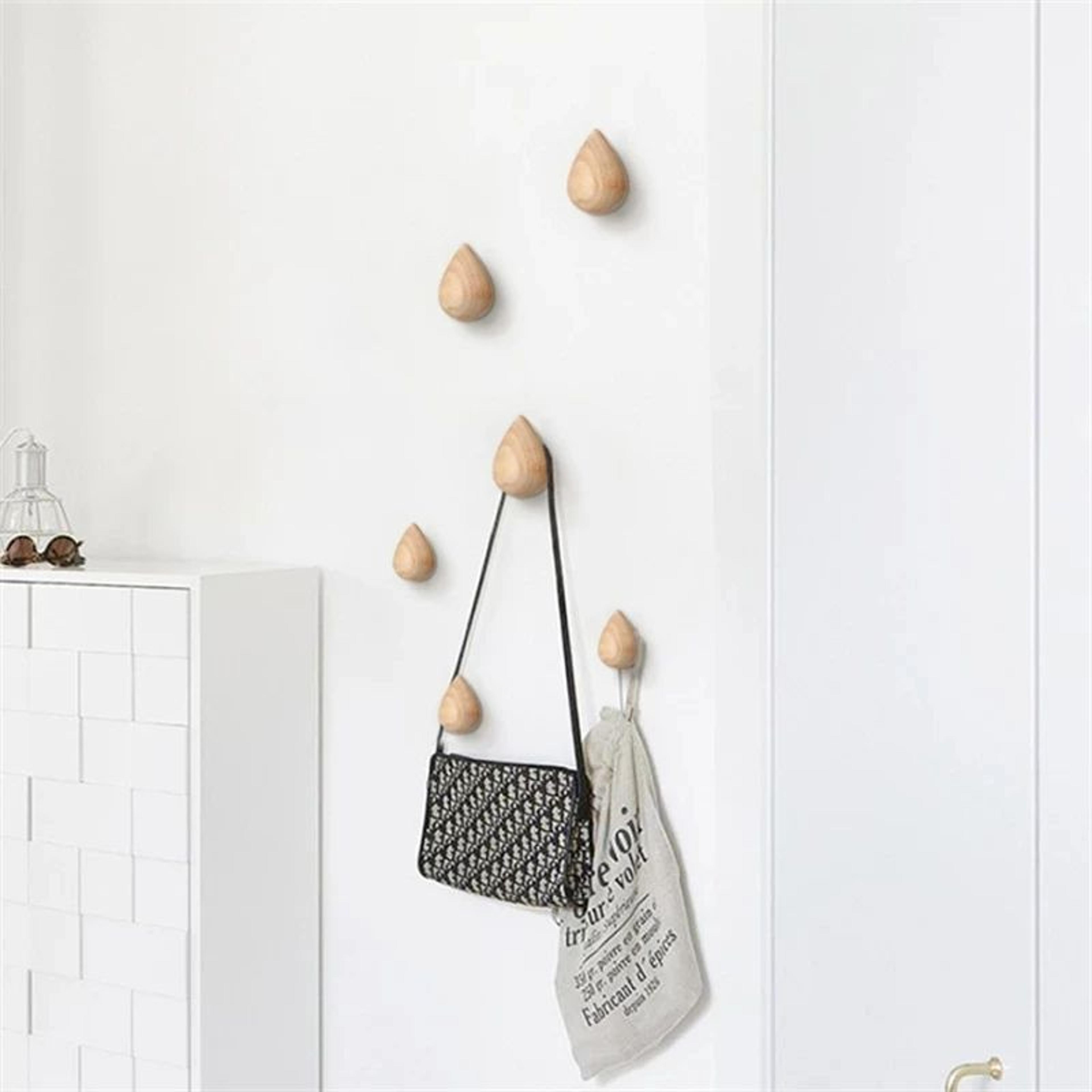 Natural Wood Wall Mounted Coat Hook Hanger 2