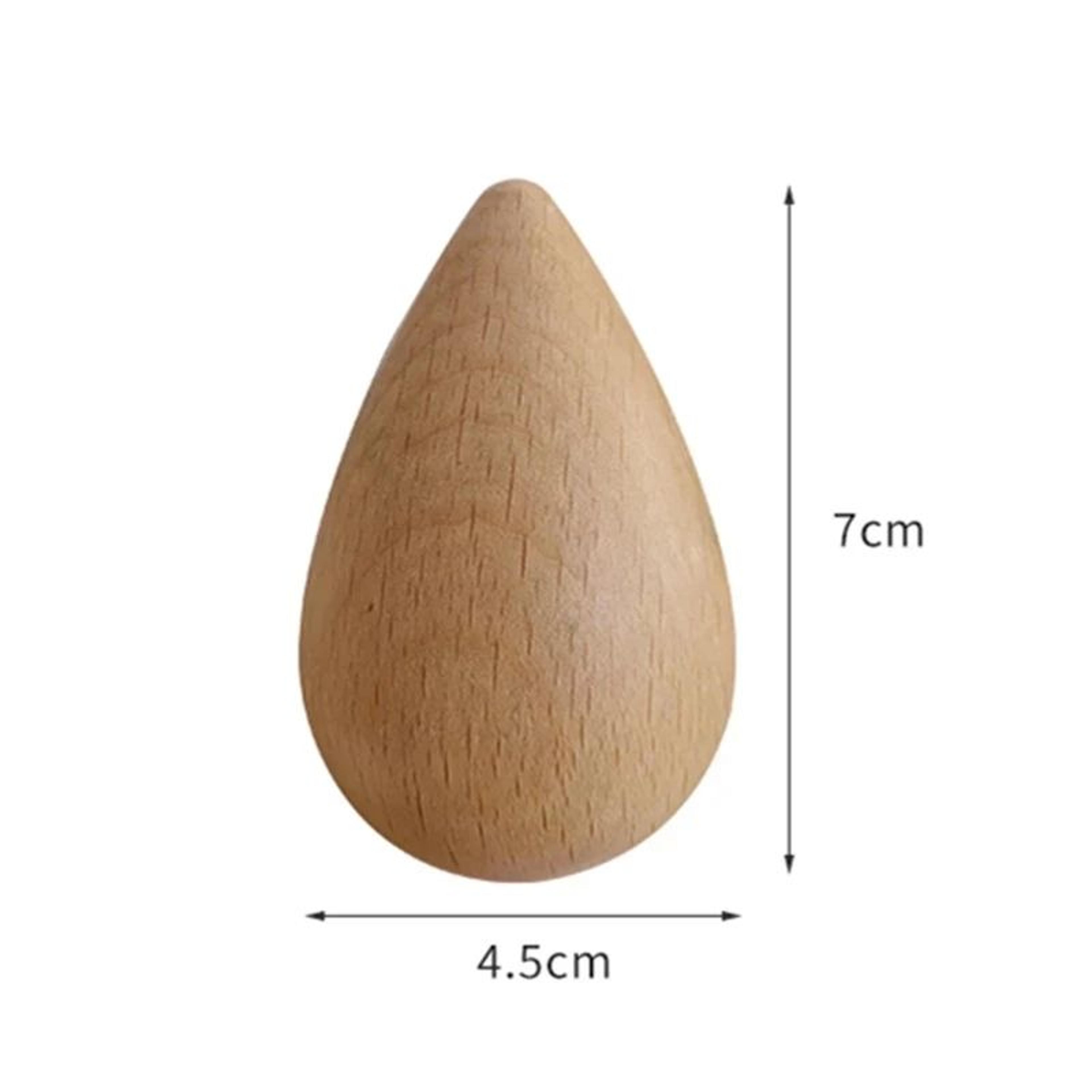 Natural Wood Wall Mounted Coat Hook Hanger 5