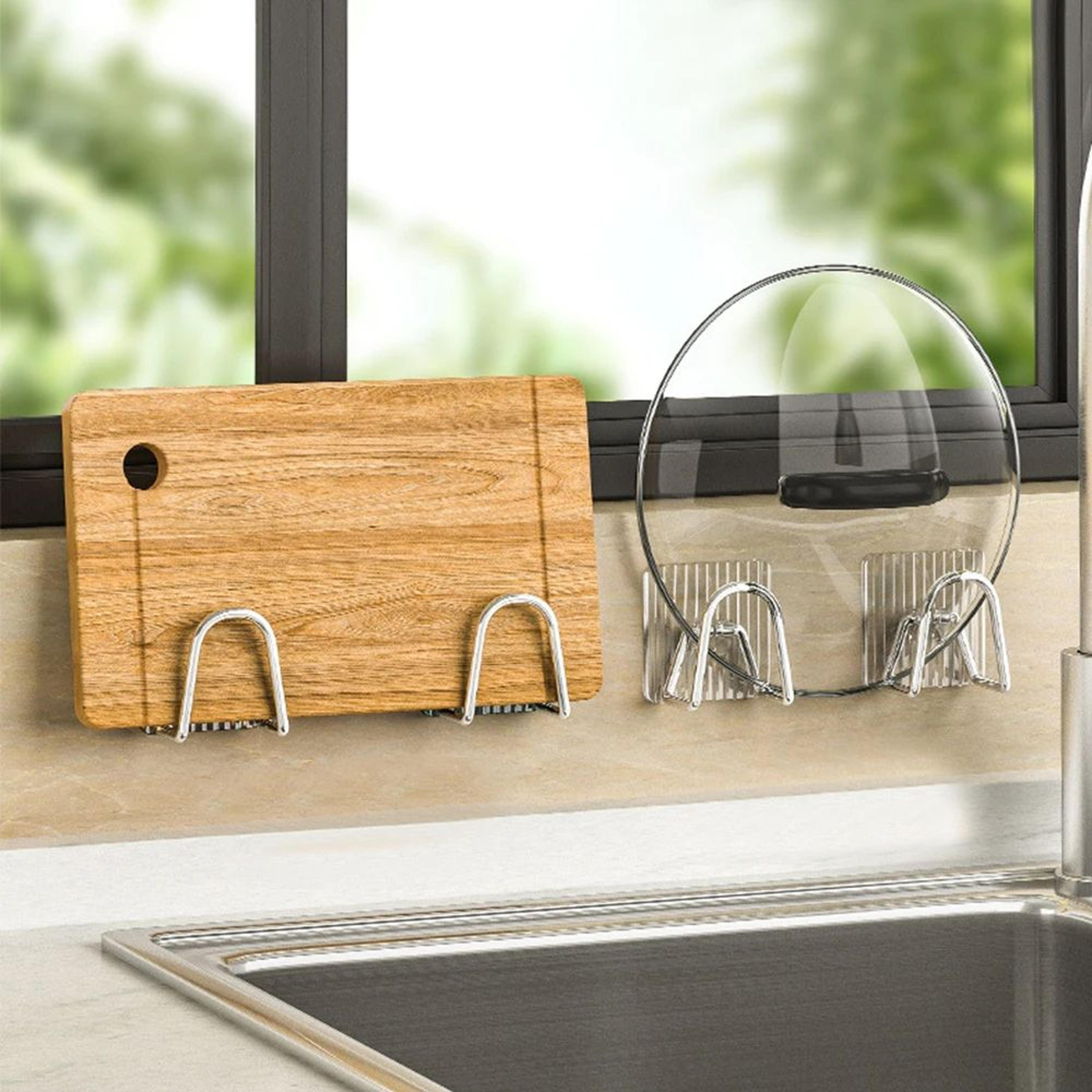 Stainless Steel Sponge Holder Self Adhesive Sink Rack 2