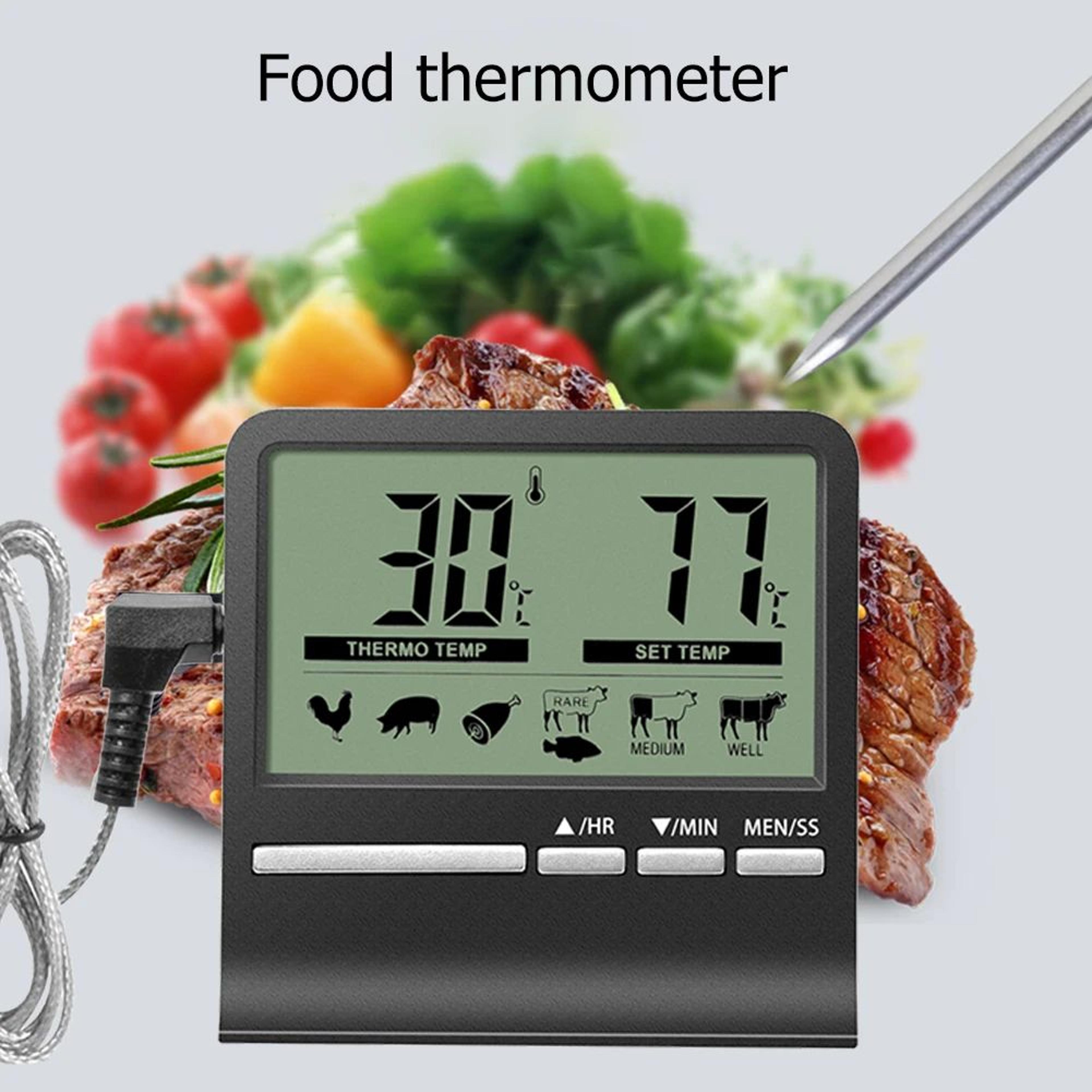 Digital Food Thermometer With Probe And LCD Display 2
