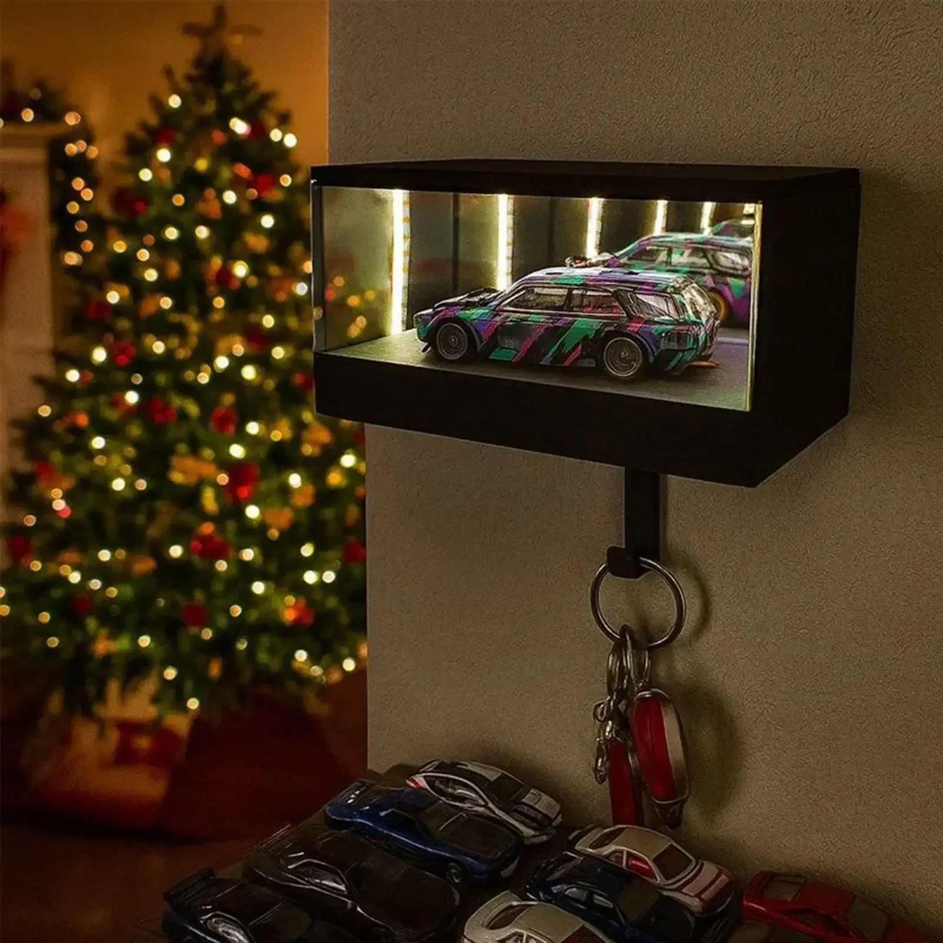 Car Key Holder With LED Light Wall Organizer 8