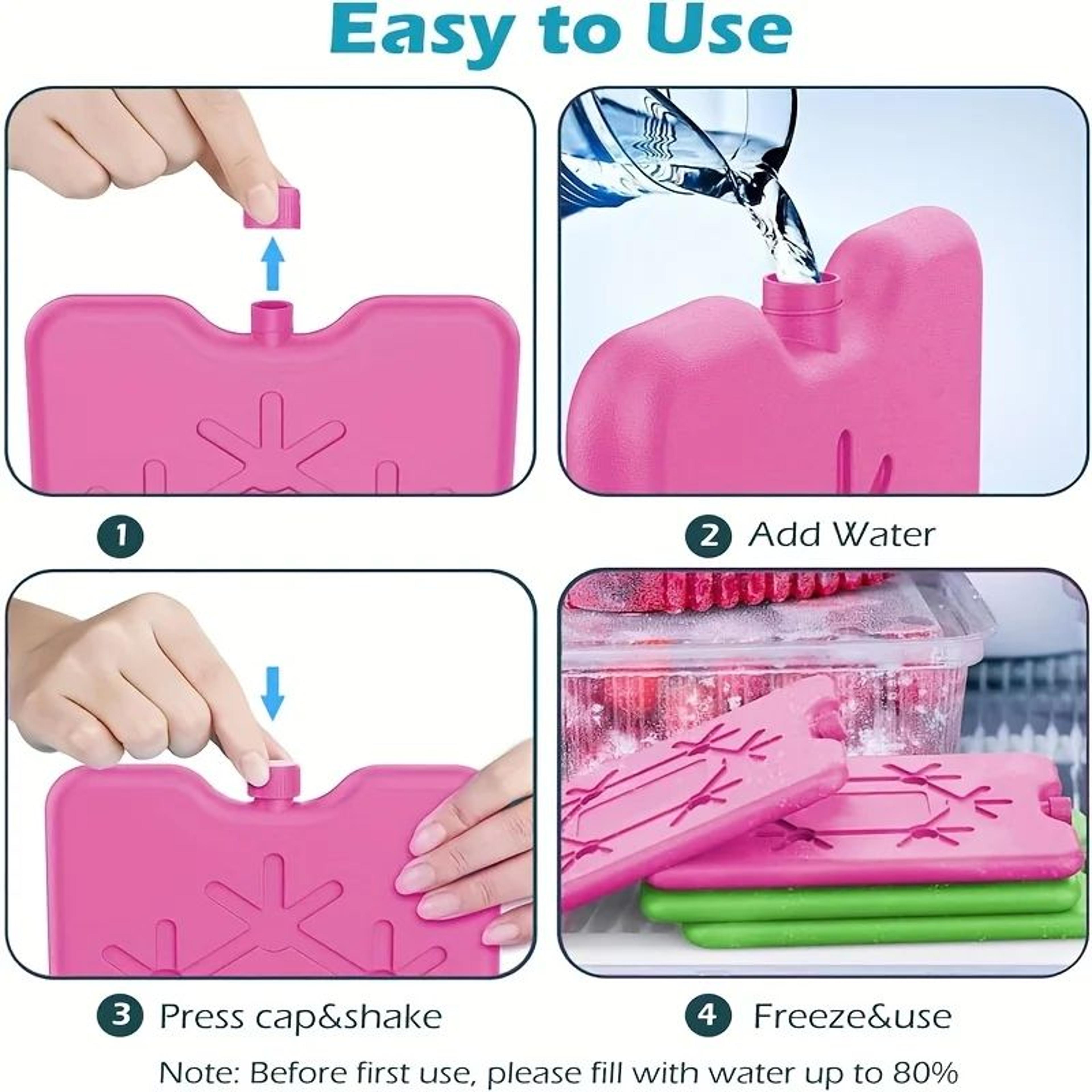 4pcs Blue Reusable Ultra Thin Ice Pack Cooling Pad For Food Storage 2