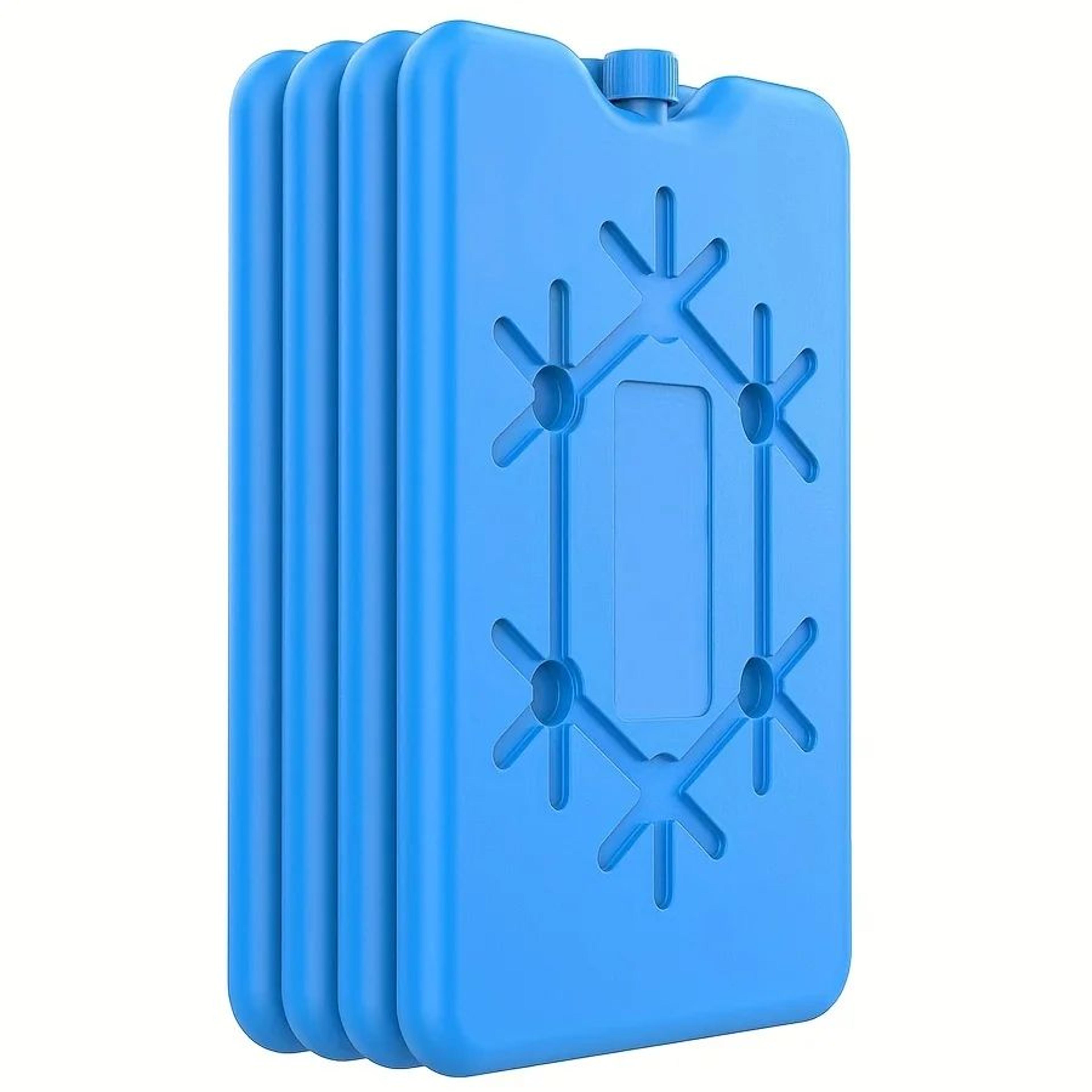 4pcs Blue Reusable Ultra Thin Ice Pack Cooling Pad For Food Storage 0