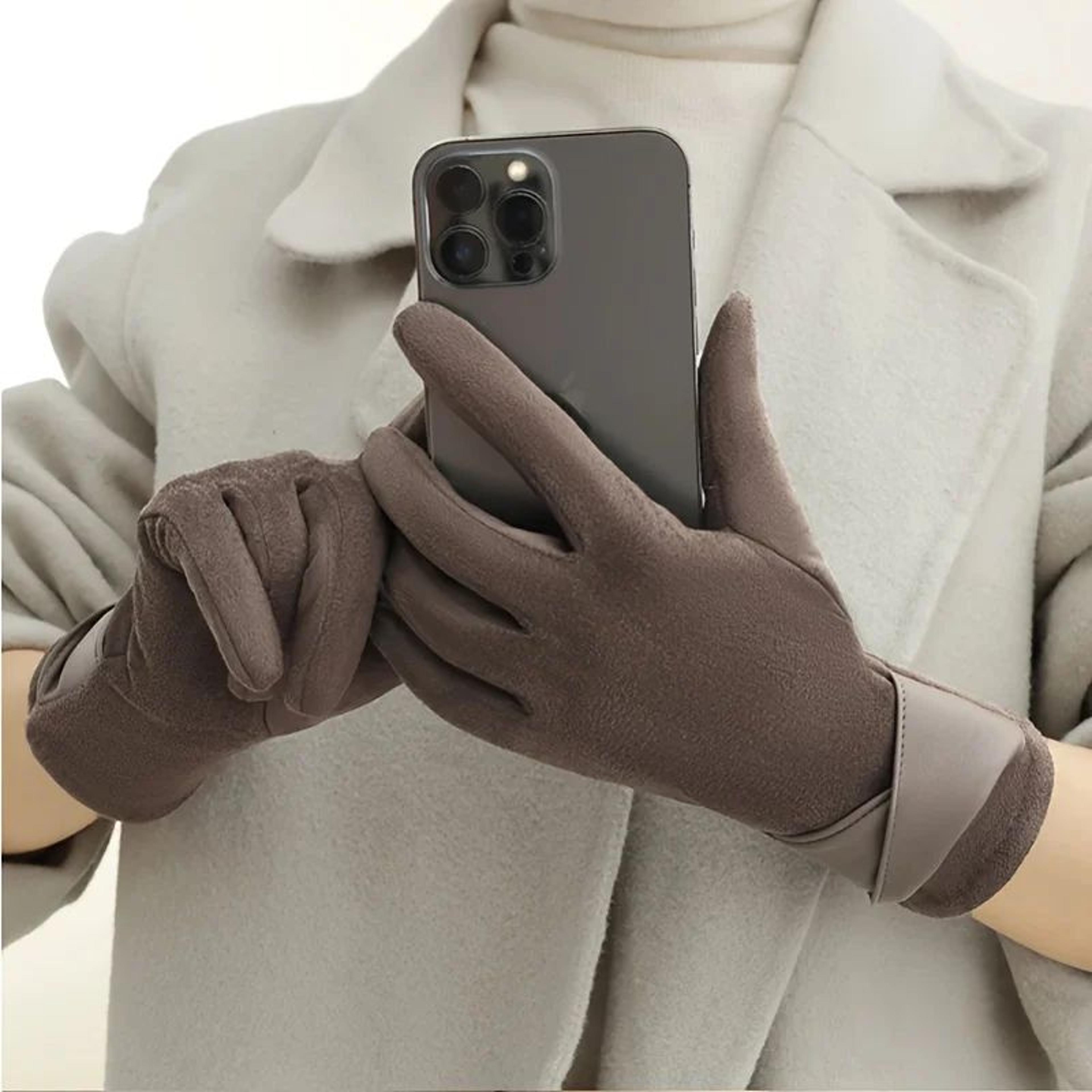 Womens Thermal Winter Gloves Soft Warm Lined Elegant Design 4