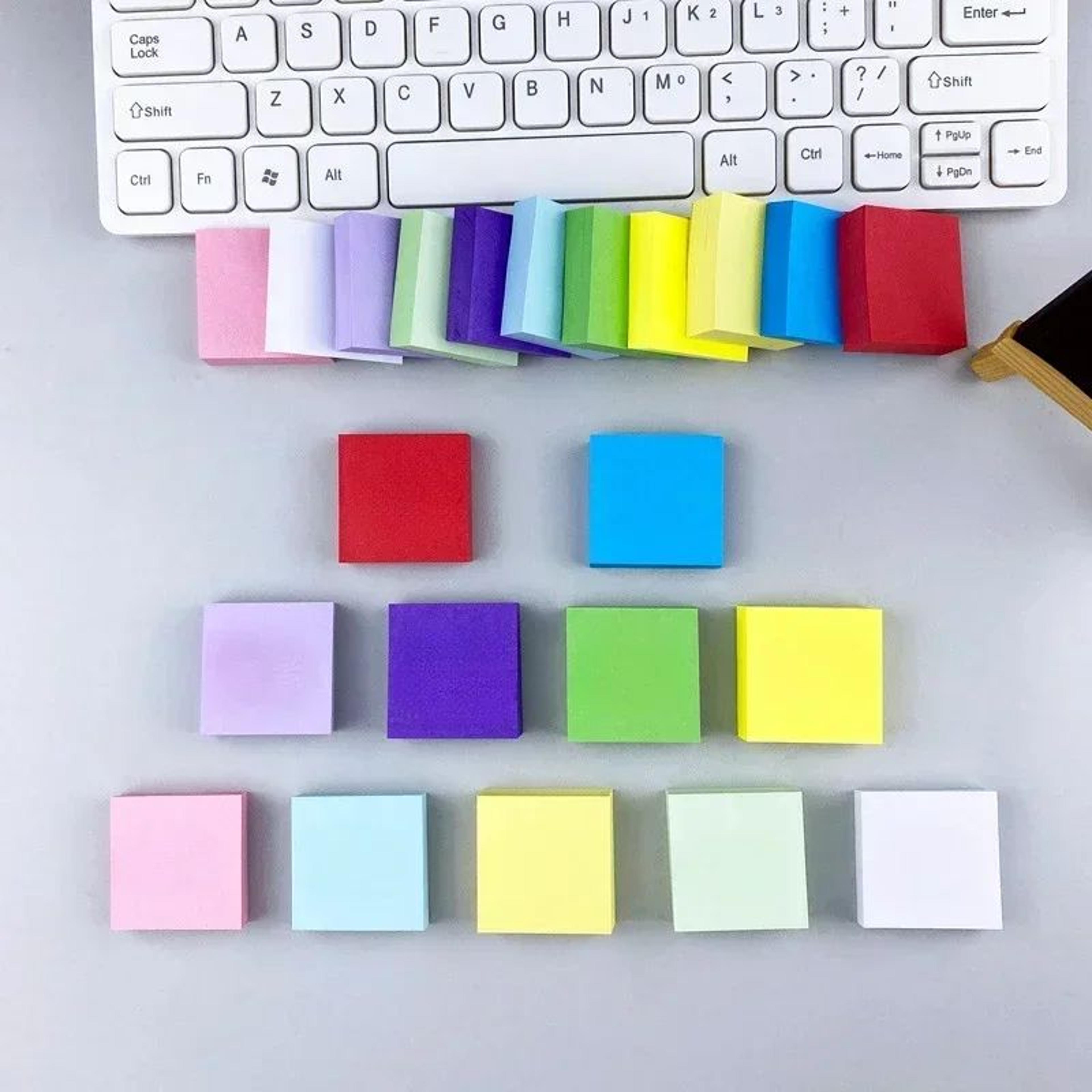 11PCS Fluorescent Sticky Notes Colorful Memo Pads Set 2