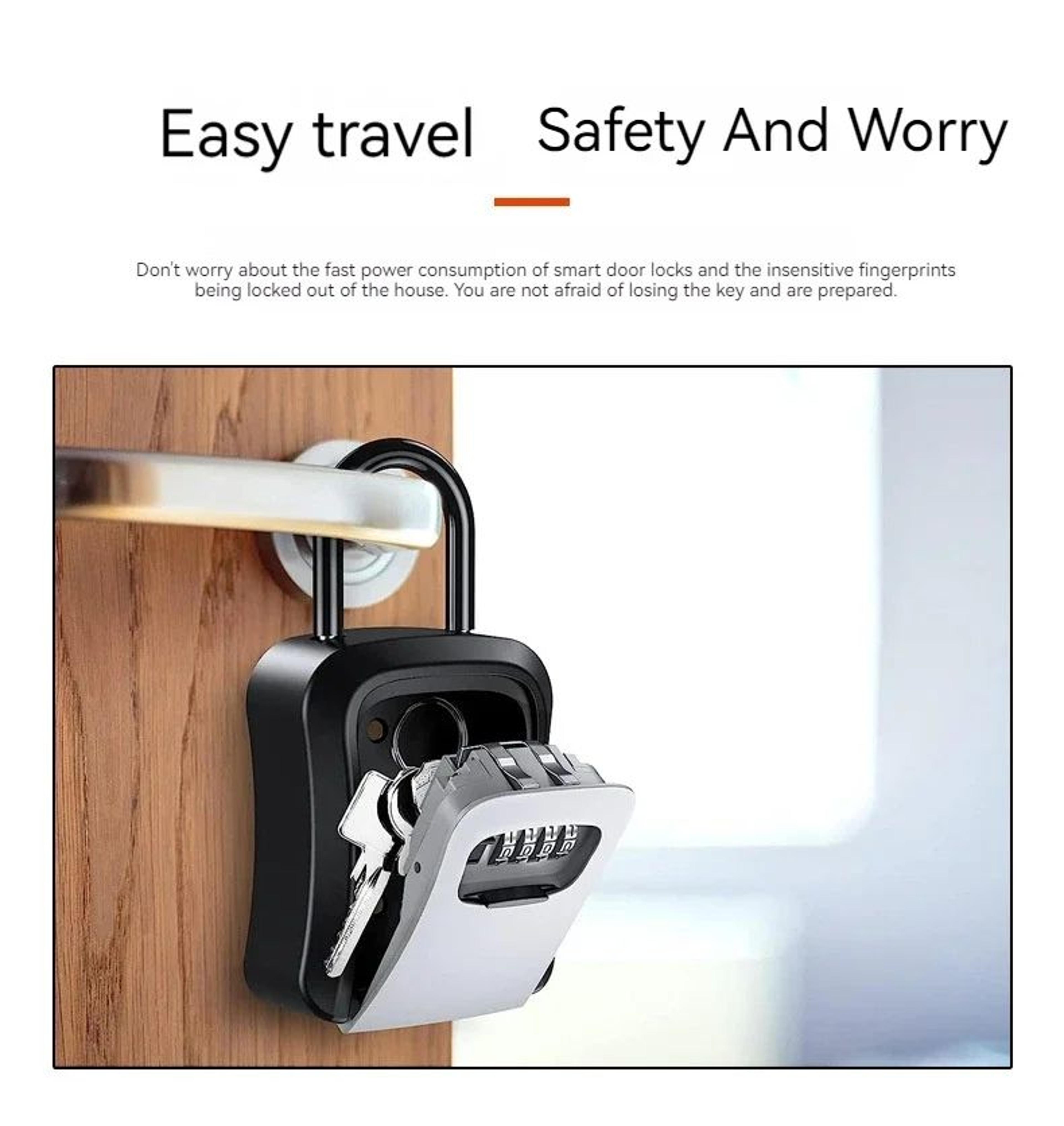 4 Digit Key Lock Box Waterproof Outdoor Key Storage 11