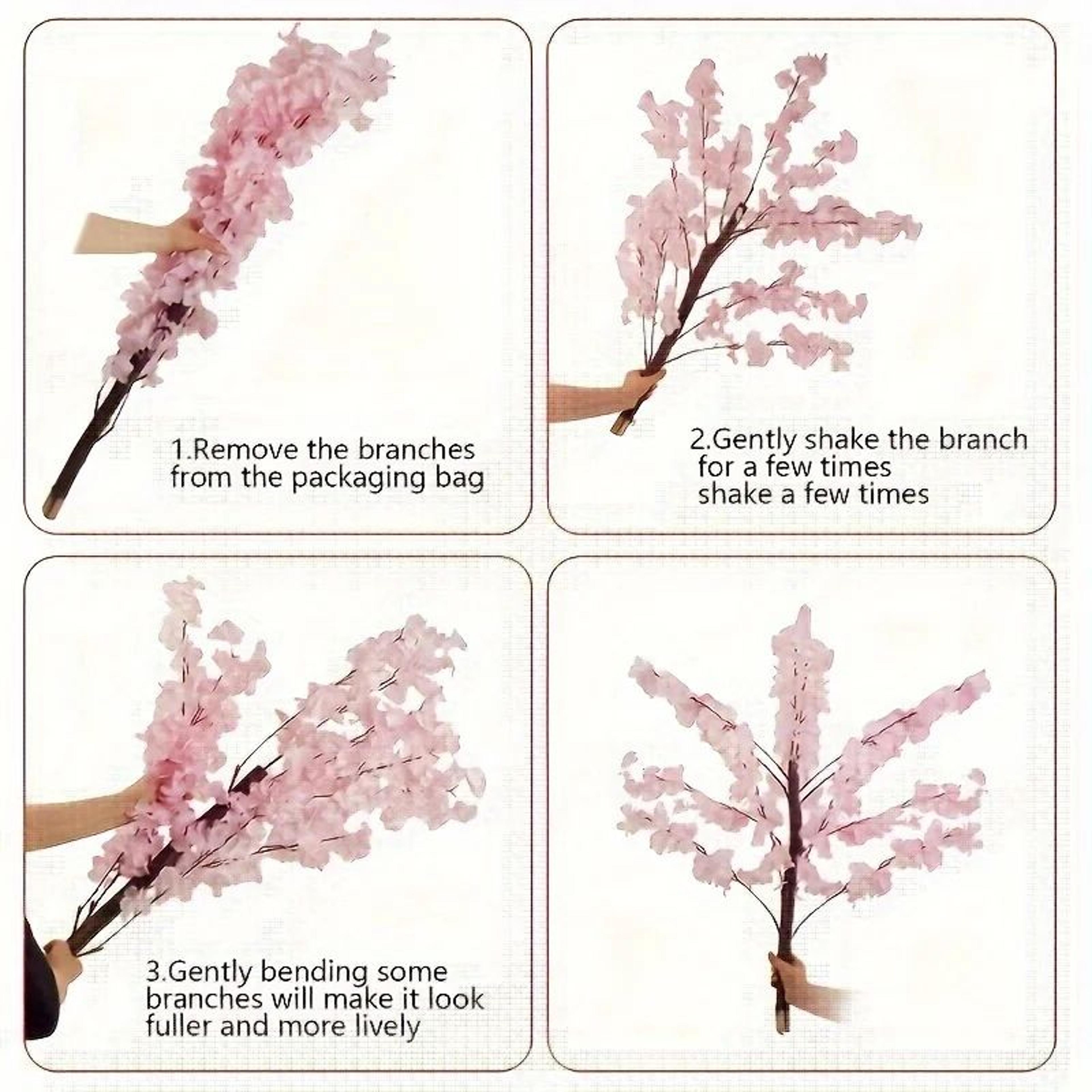 Artificial Cherry Blossom Tree Pink Sakura Decor 4