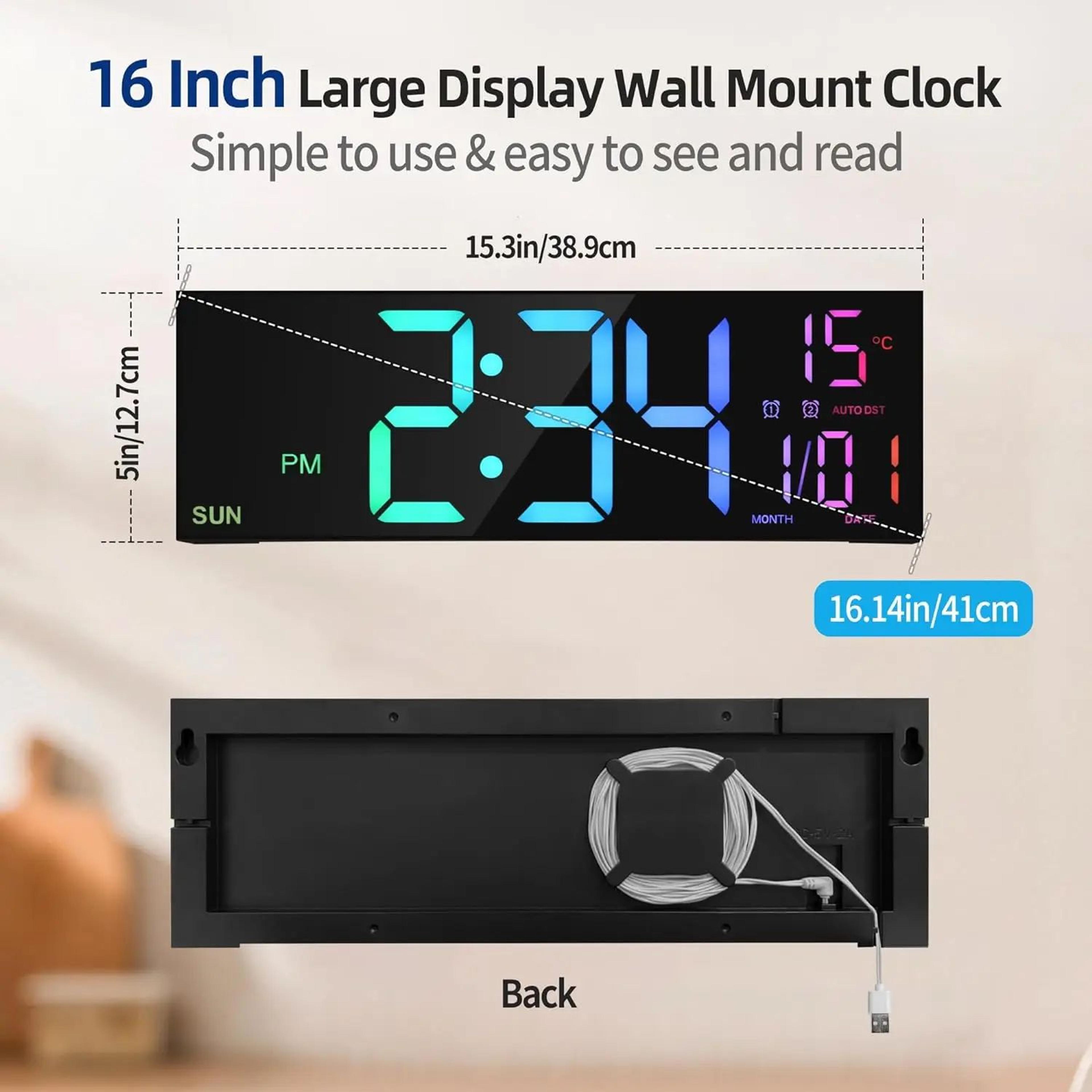 Large LED Digital Wall Clock With Remote Control 11
