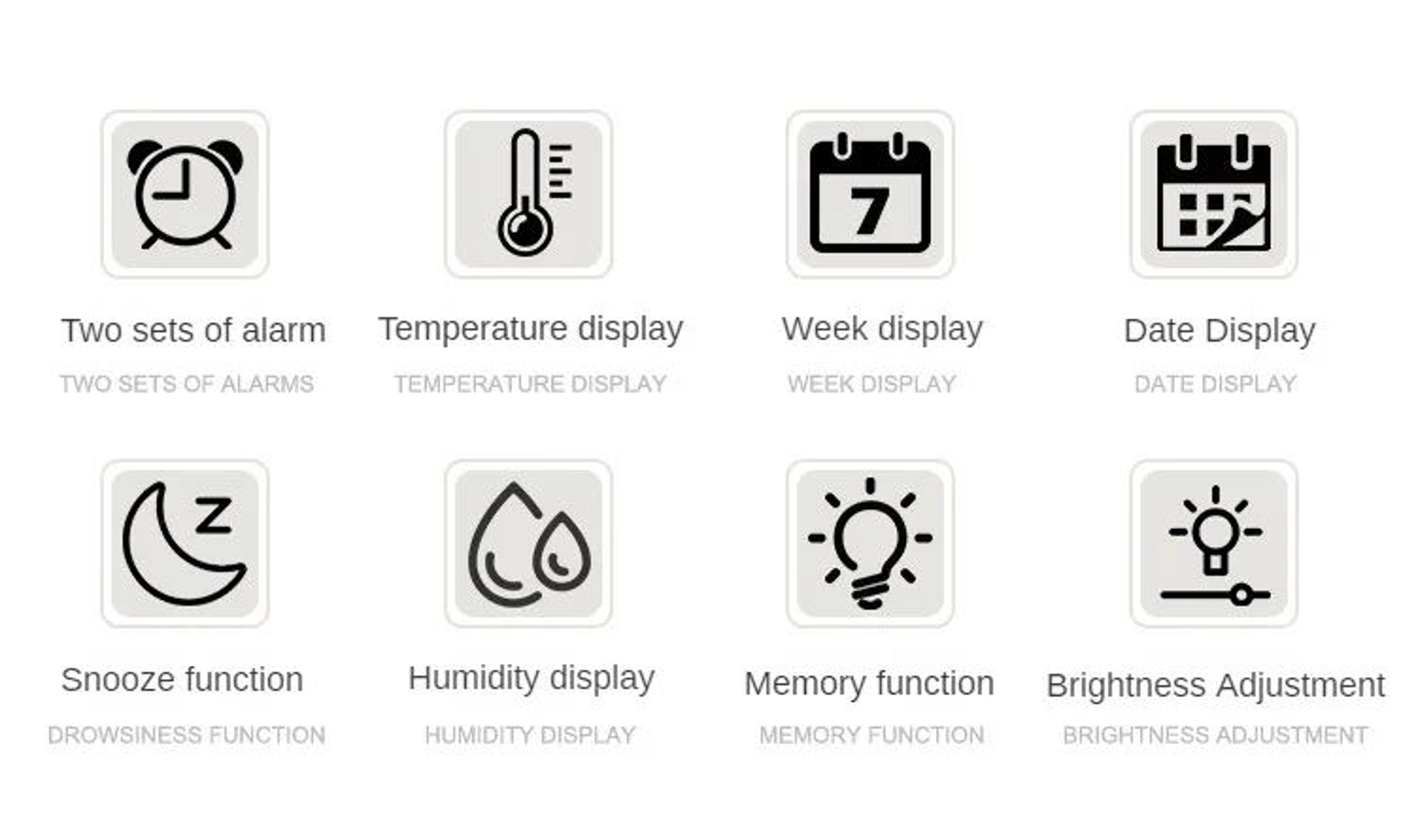 Large LED Digital Wall Clock With Temperature And Humidity 7