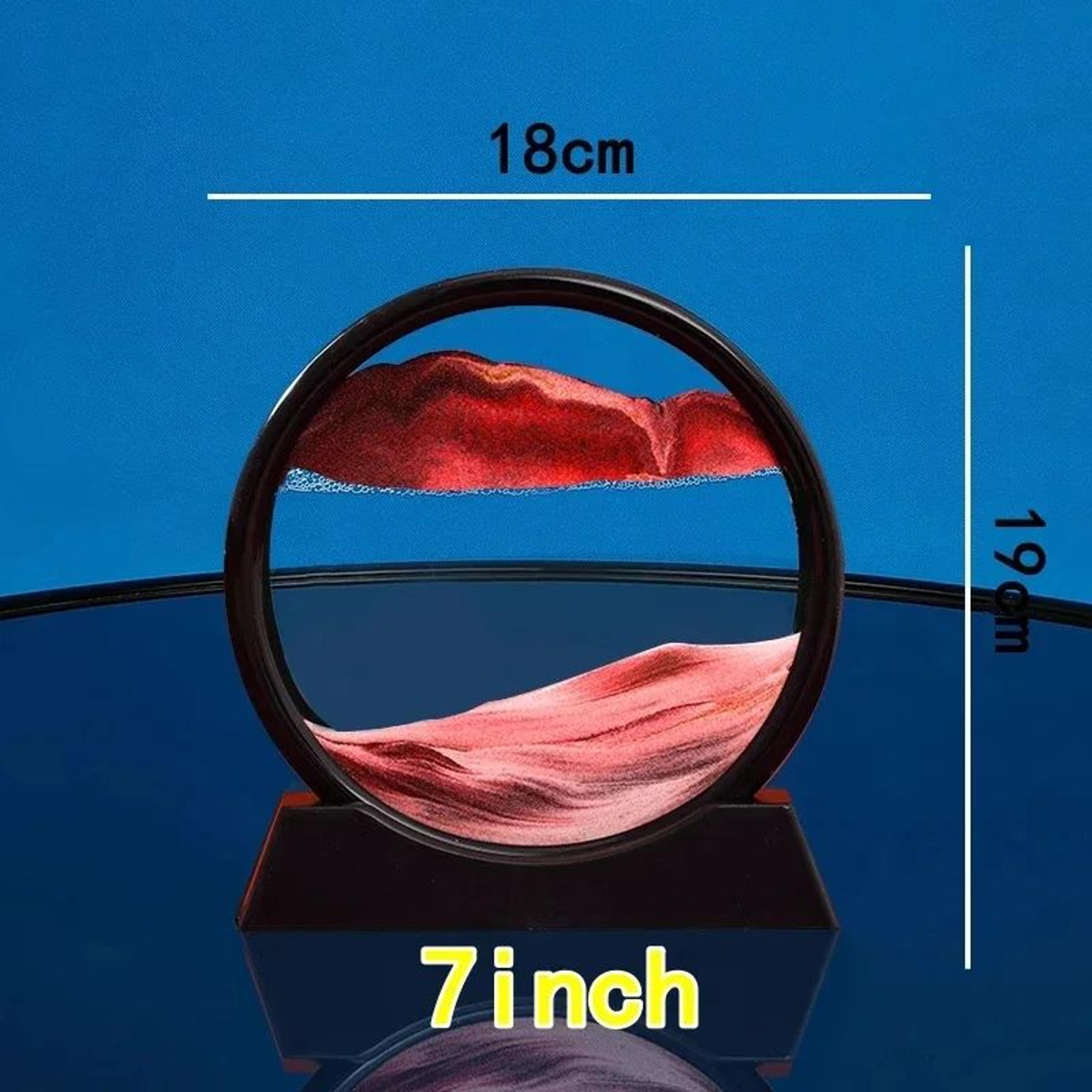 3D Moving Sand Art Round Glass Decor 2