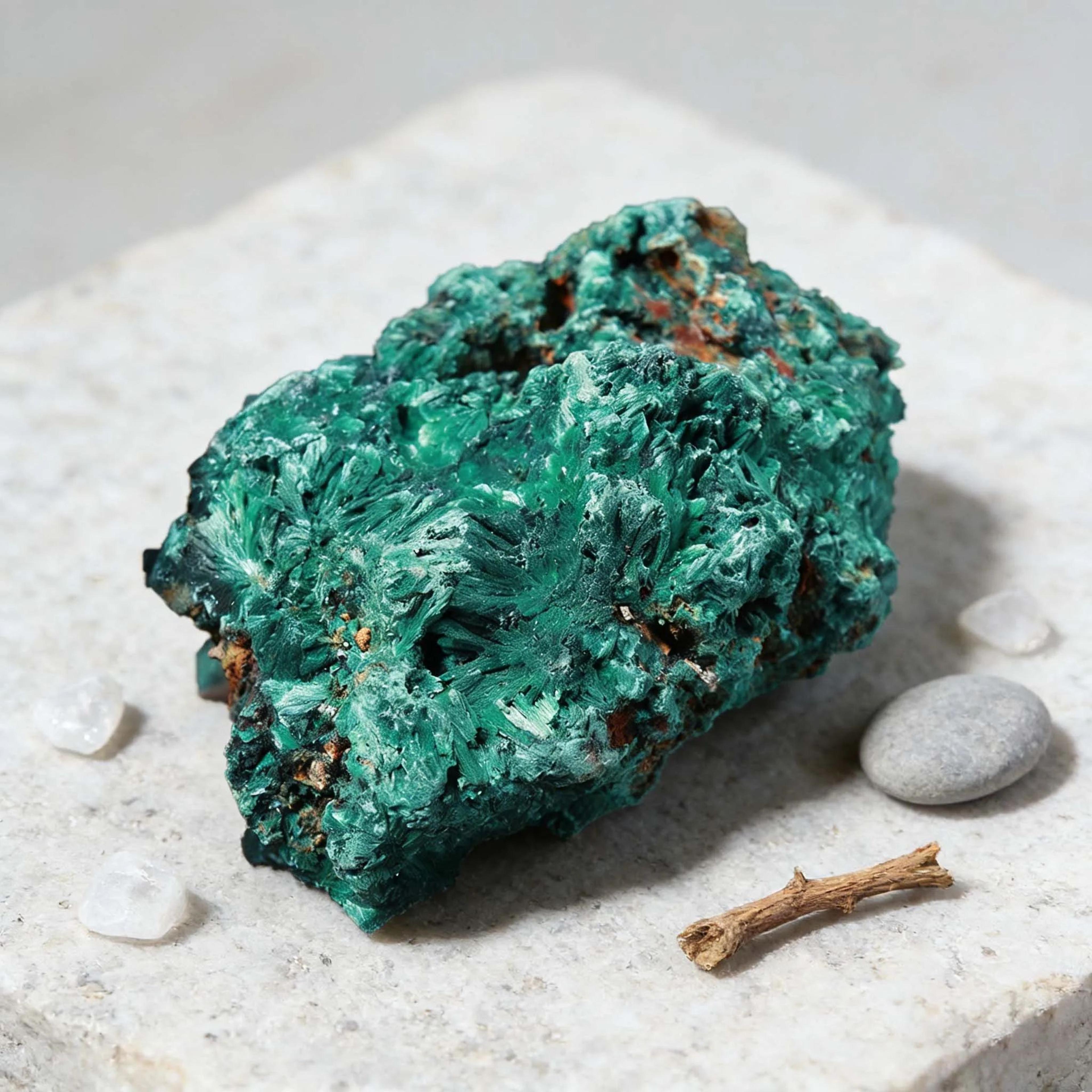 Natural Raw Malachite Crystal Stone Decor 3