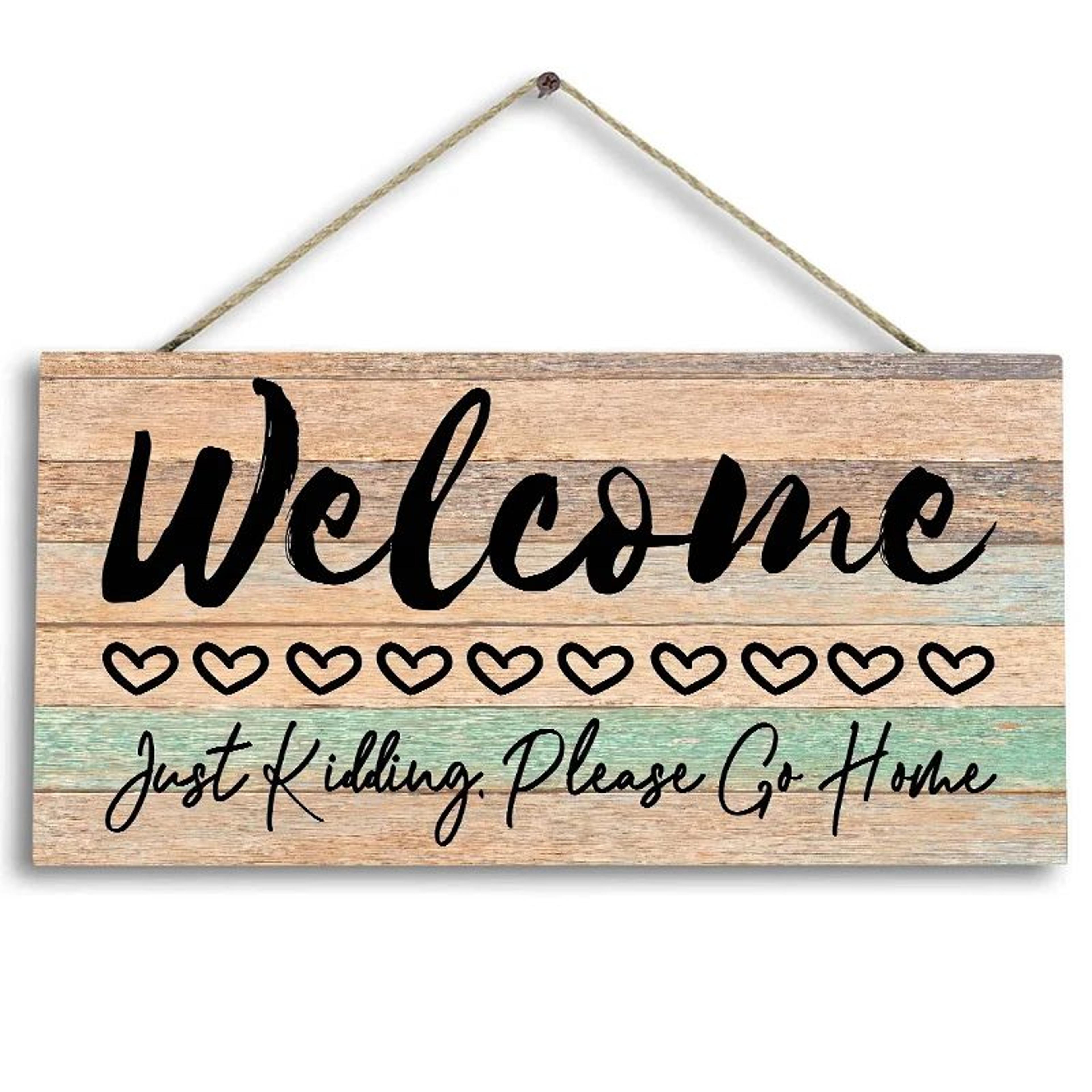 Rustic Wooden Welcome Wall Hanging Sign Decor 6