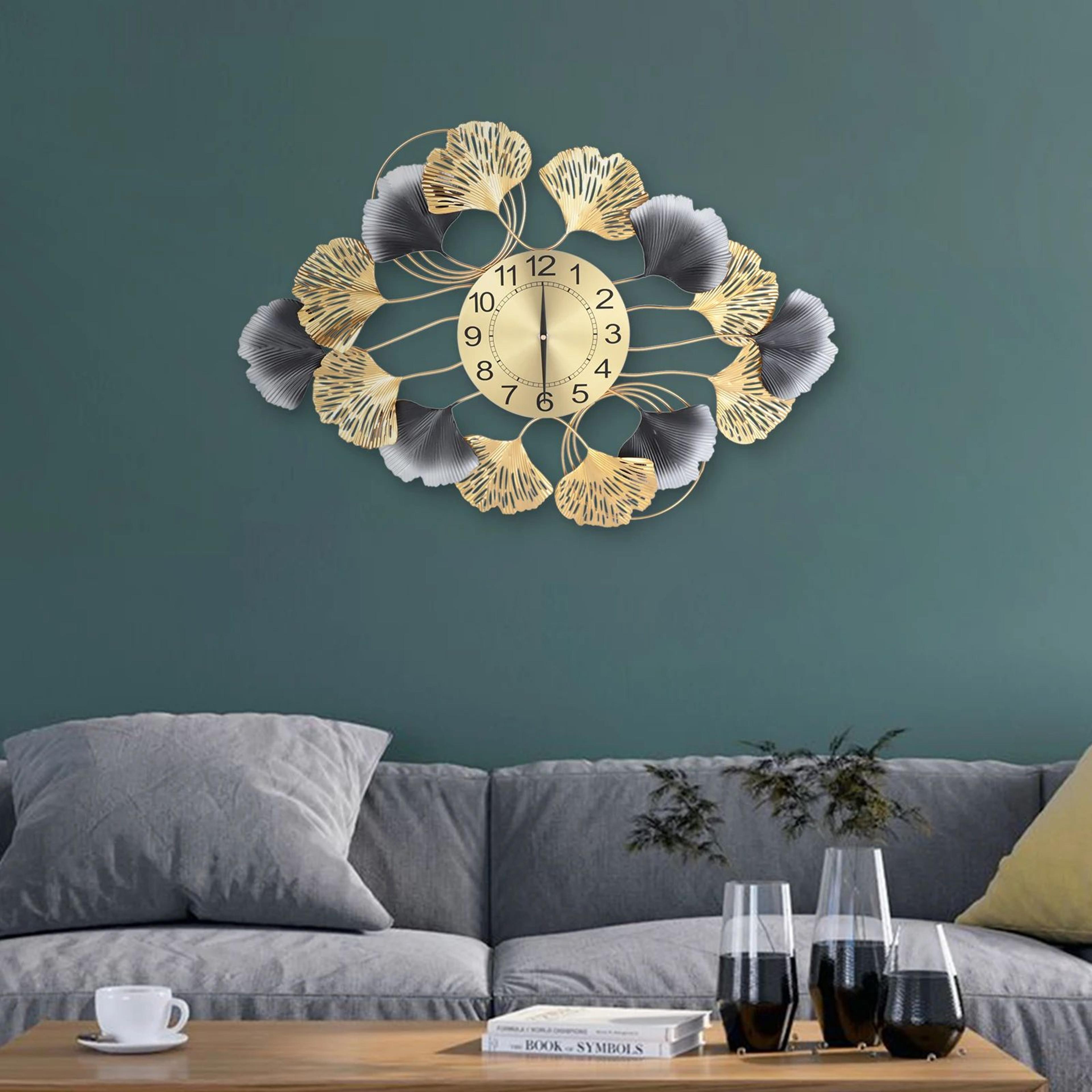 luxury modern gold wall clock large decorative art
