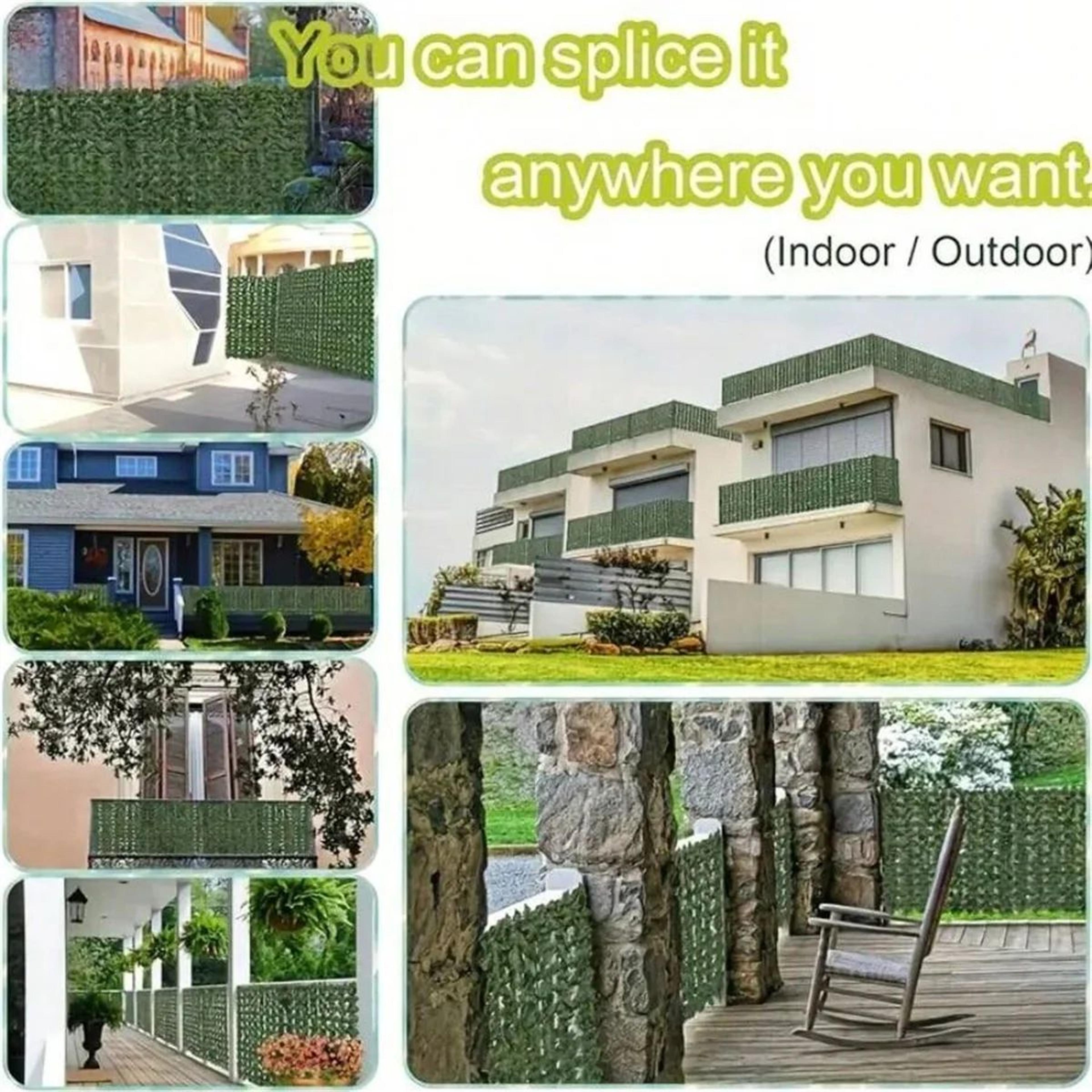 Artificial Ivy Privacy Fence Wall Screen For Indoor And Outdoor 3