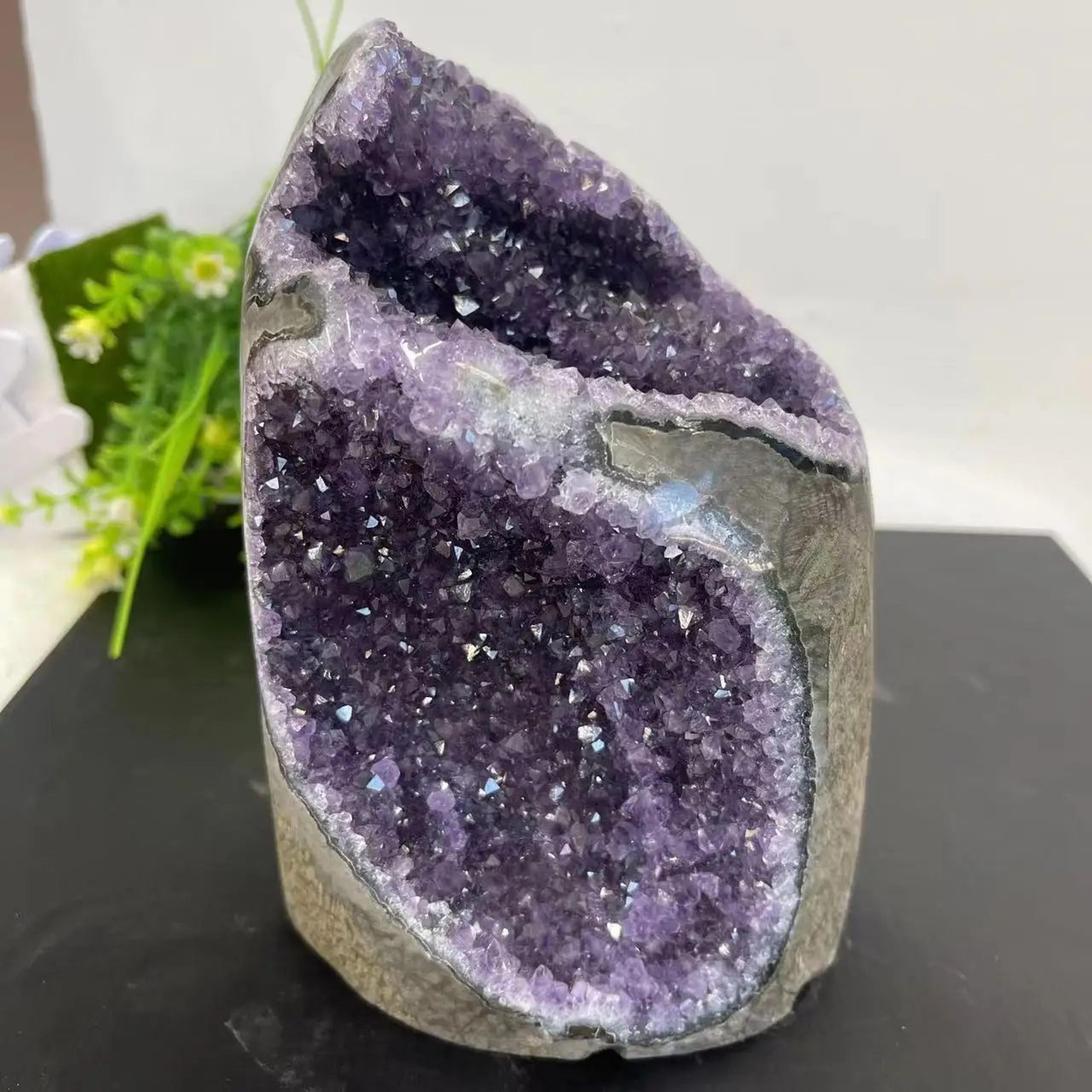 Natural Amethyst Crystal Cluster Geode For Home And Spiritual Decor 4