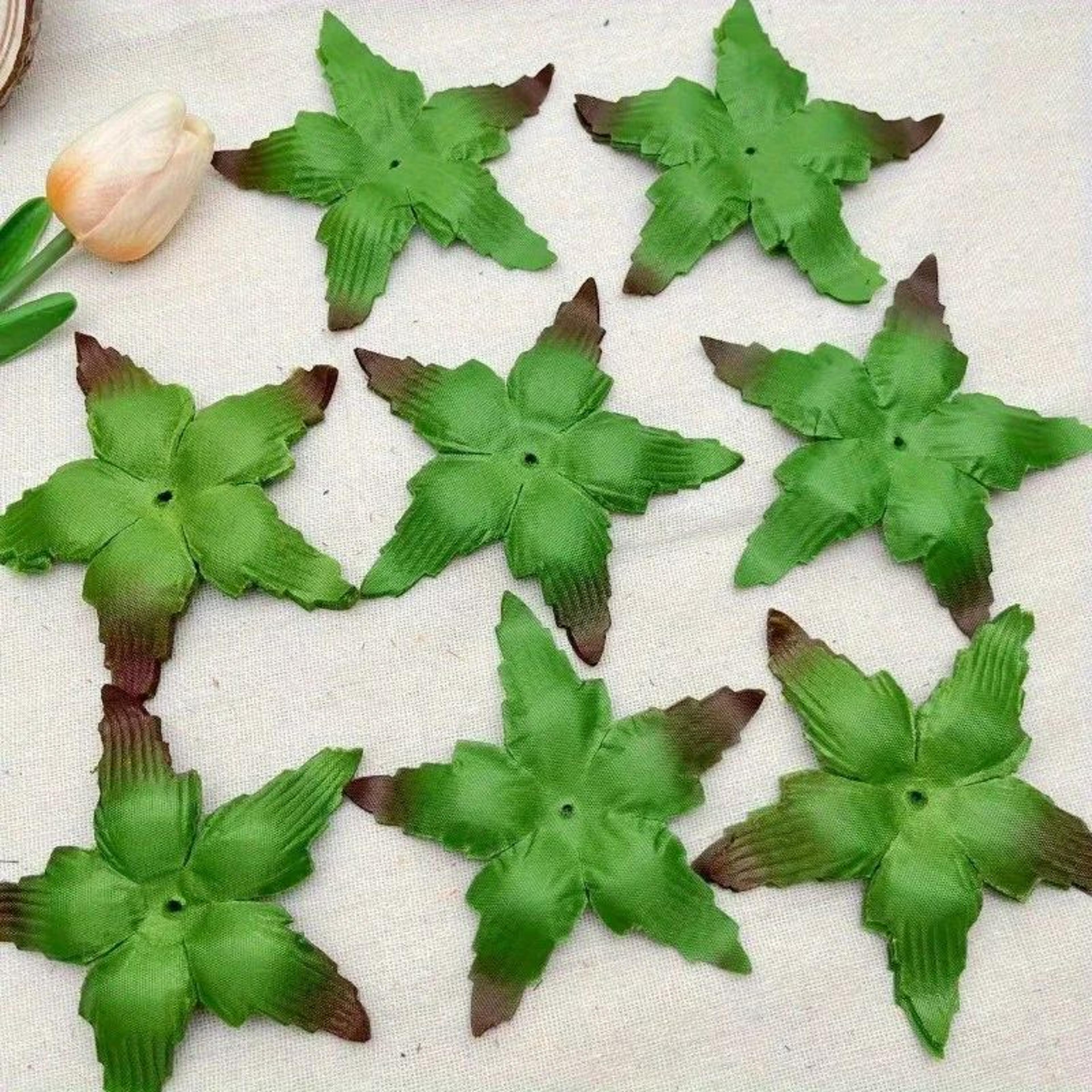 Artificial Rose Leaves For DIY Bouquet Decoration 0
