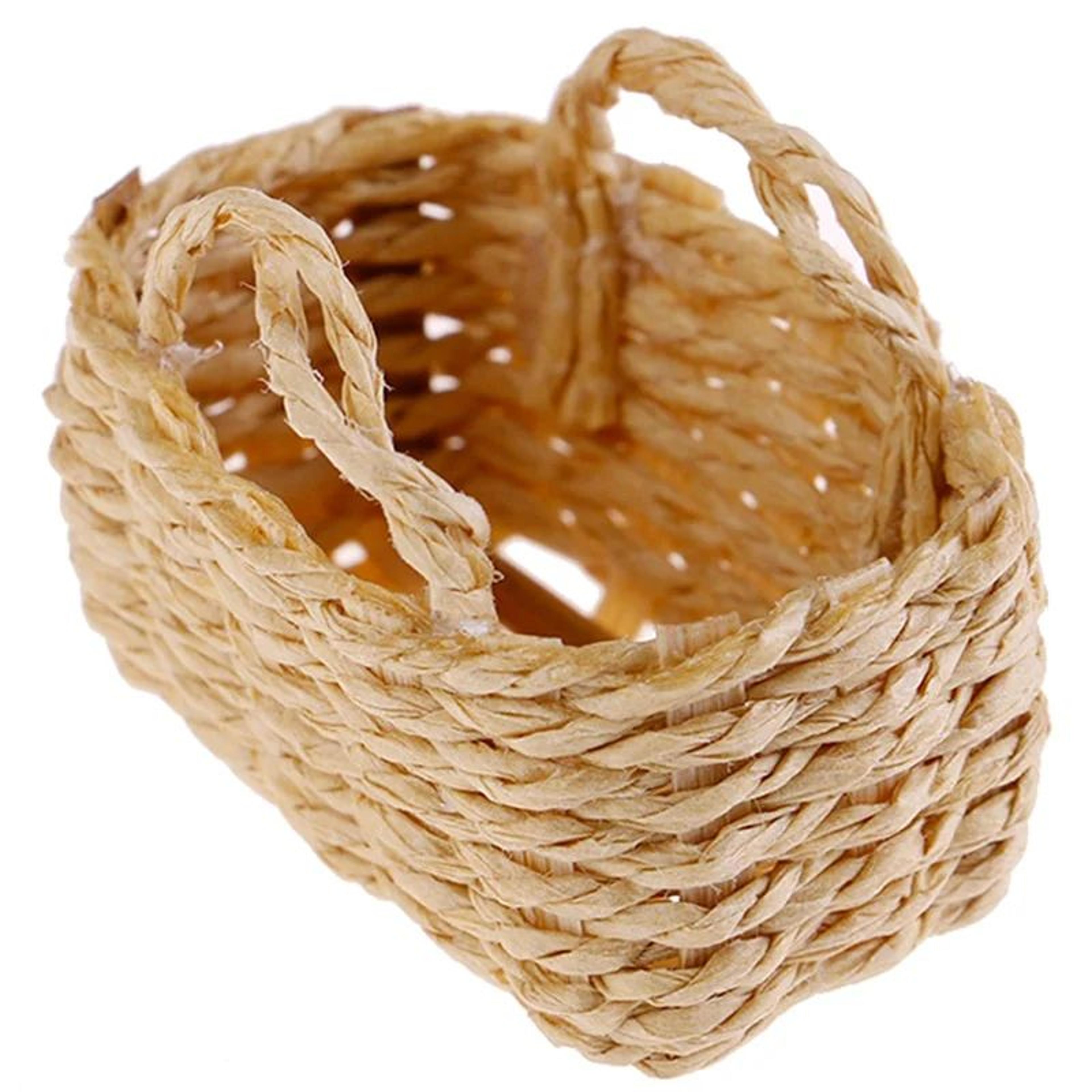 Mini Dollhouse Rattan Basket Decoration 2