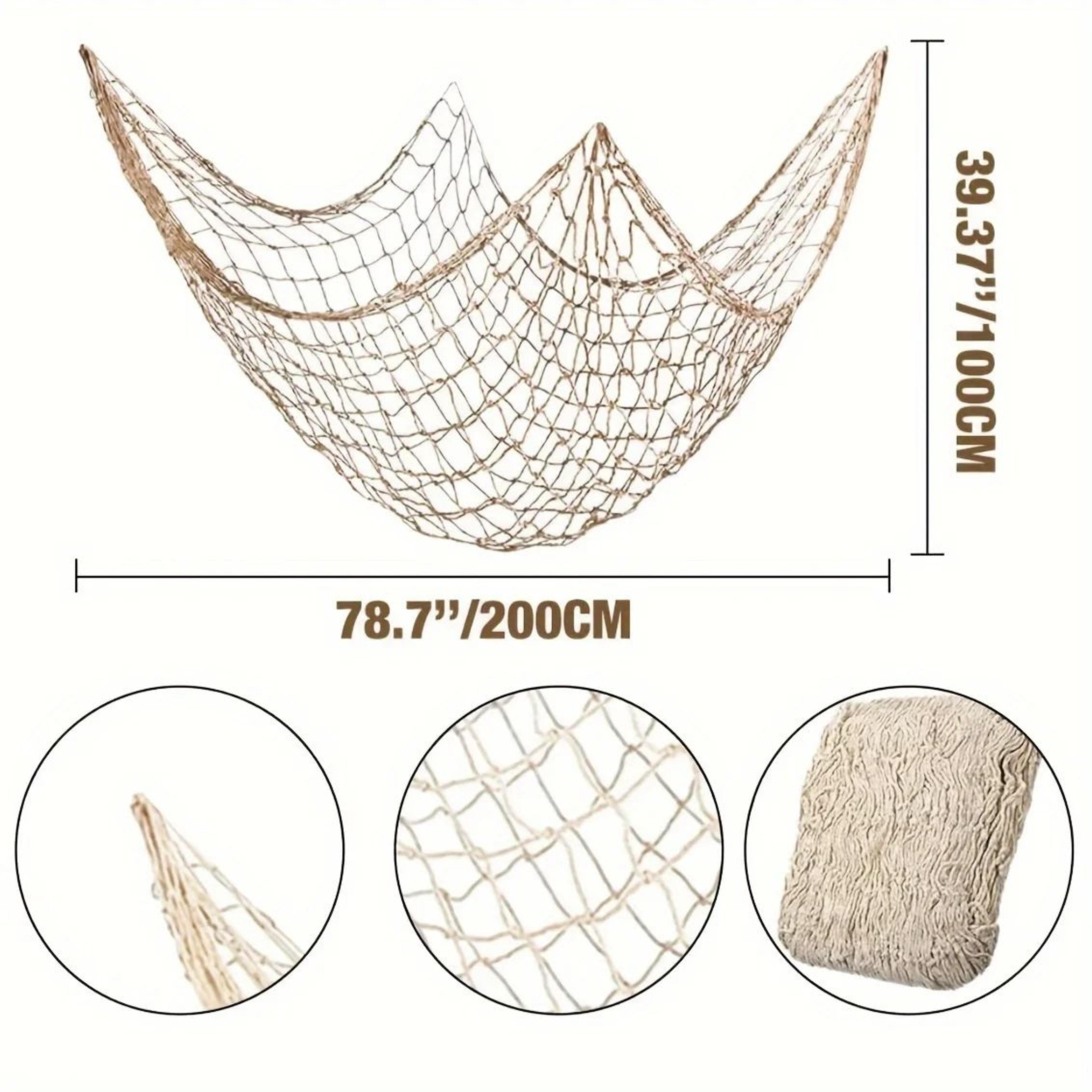 Nautical Fishing Net Wall Decor Beach Theme Hanging 5
