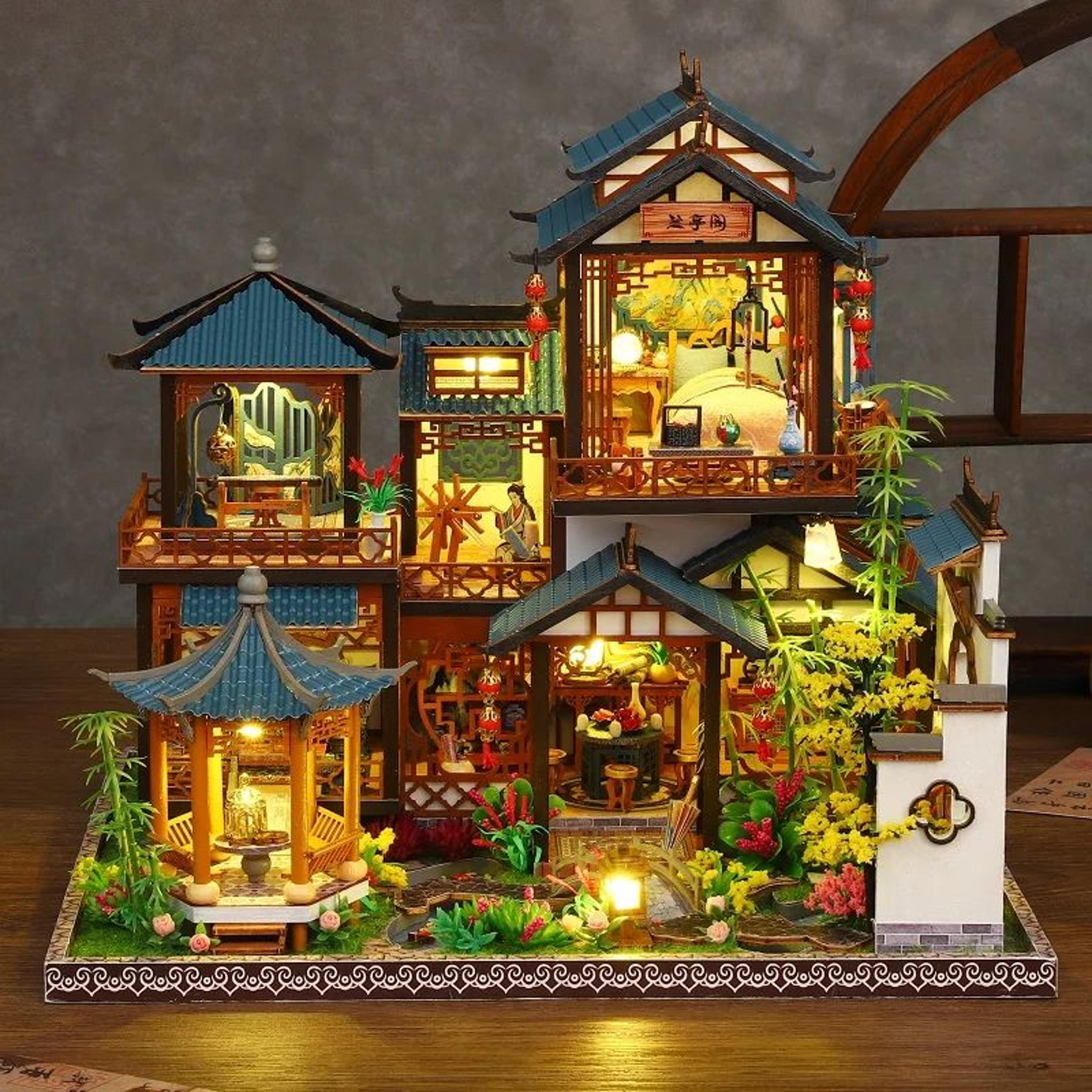 elegant orchid pavilion diy book nook kit