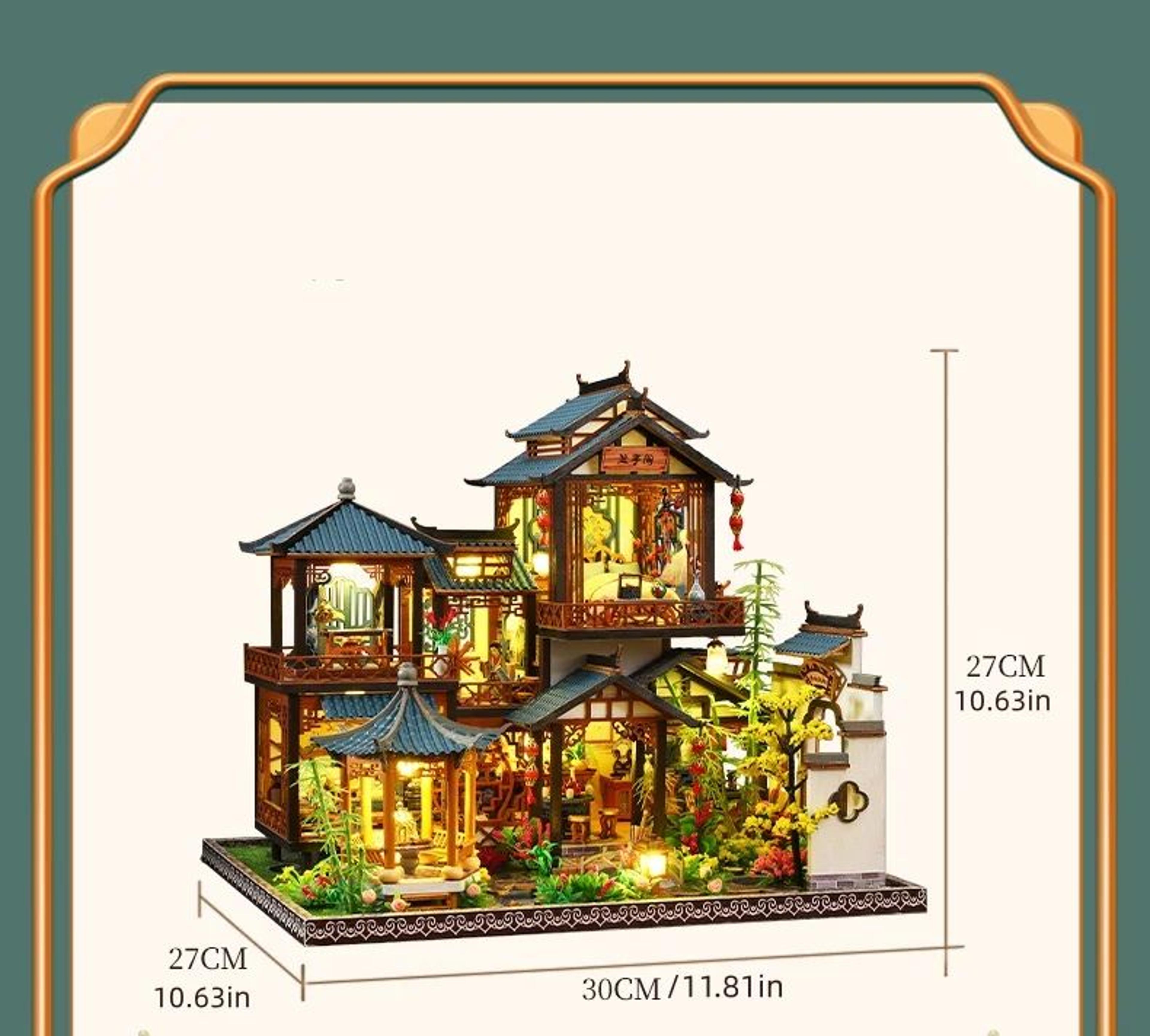 Elegant Orchid Pavilion DIY Book Nook Kit 9