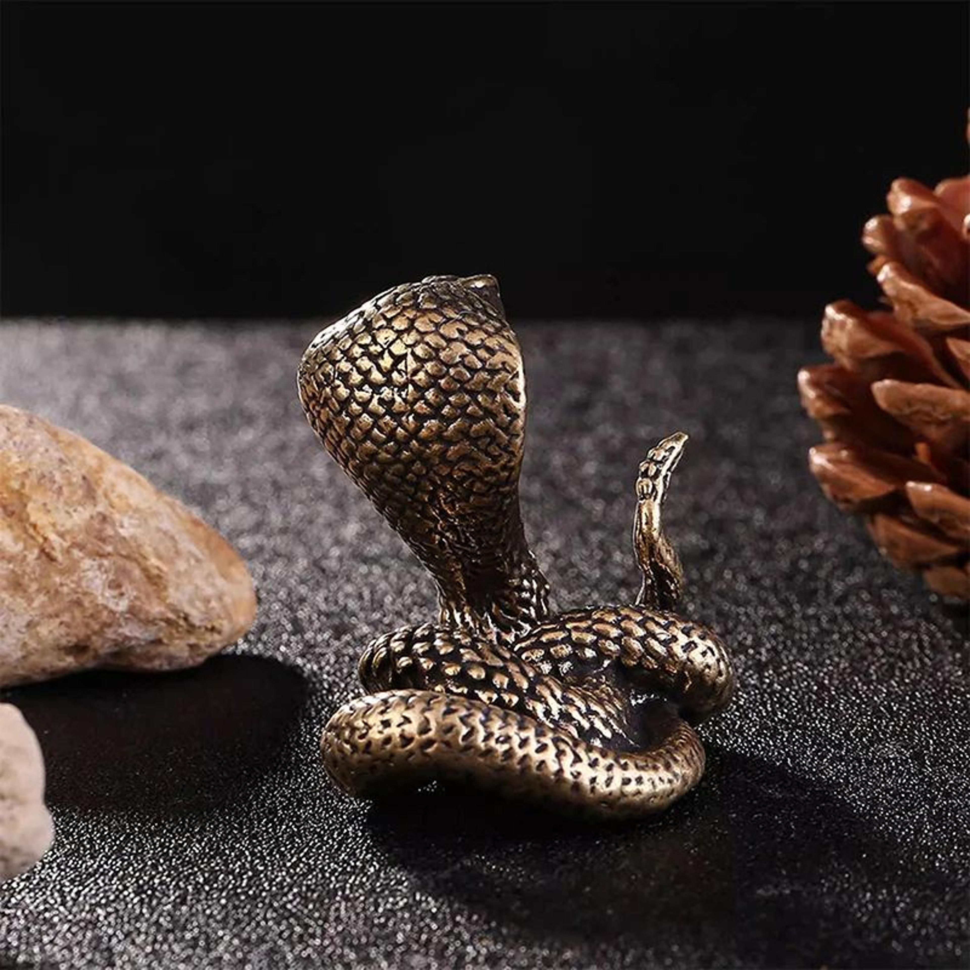 Antique Copper Mini Snake Figurine Decor 3