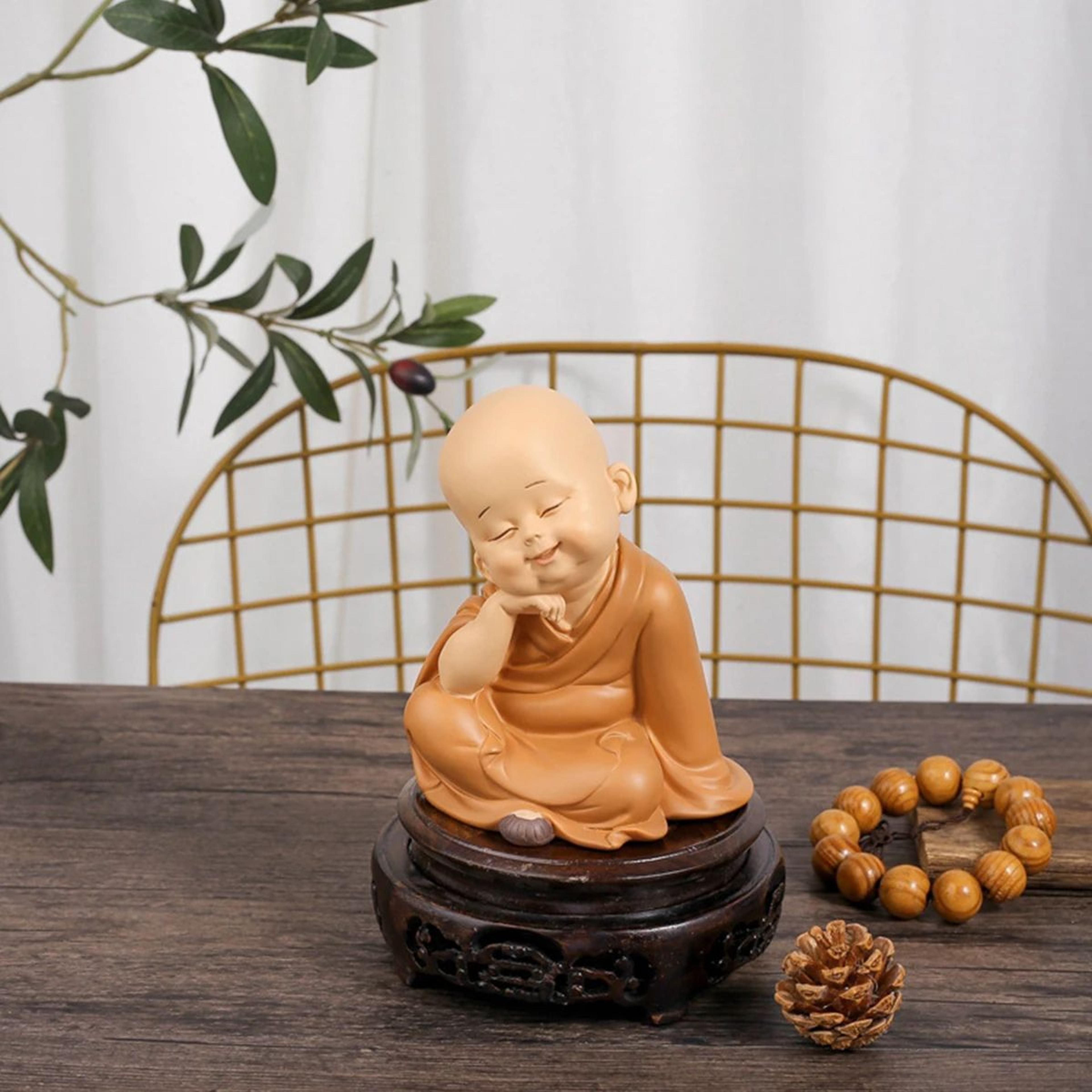 Cute Mini Monk Buddha Resin Figurine 15