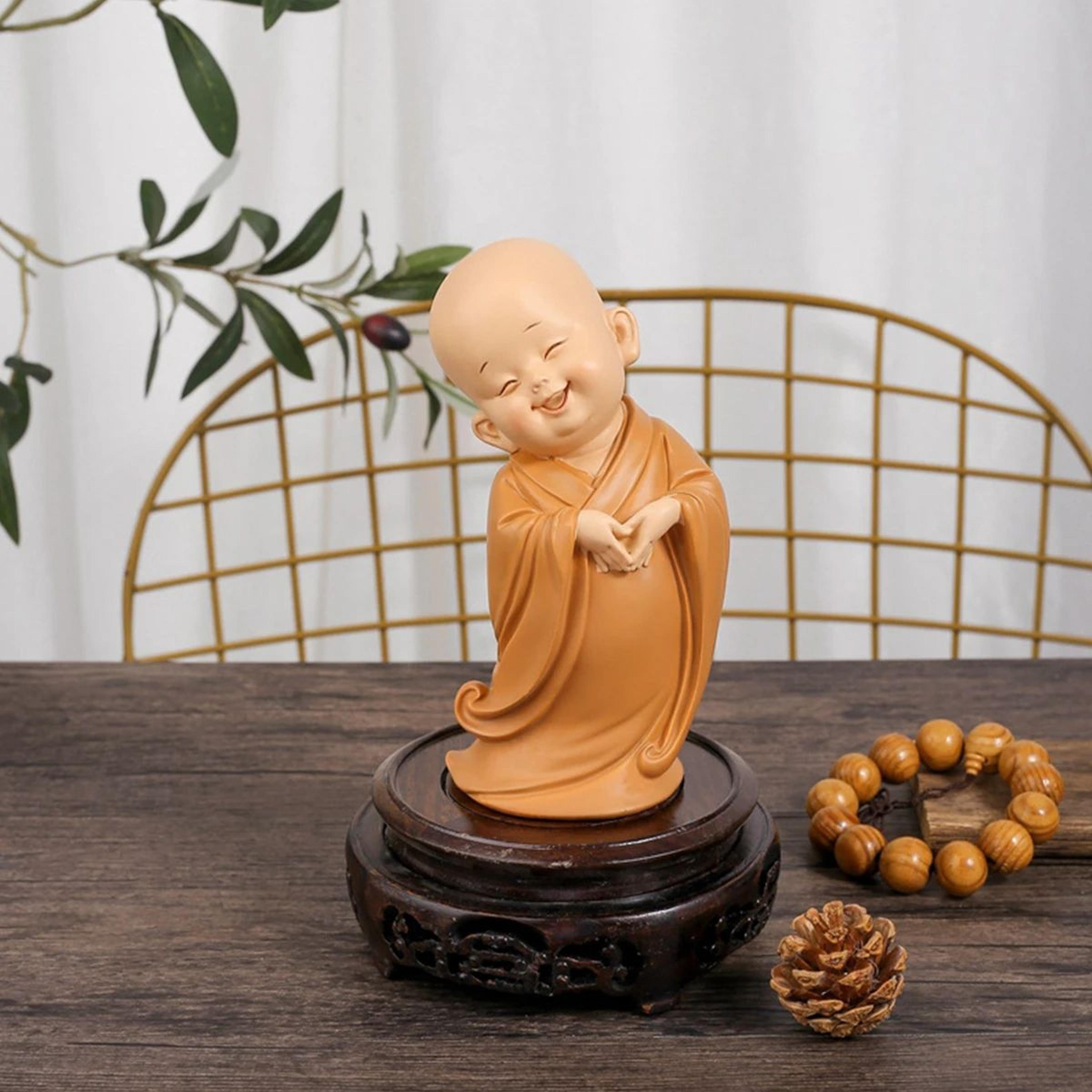 Cute Mini Monk Buddha Resin Figurine 12
