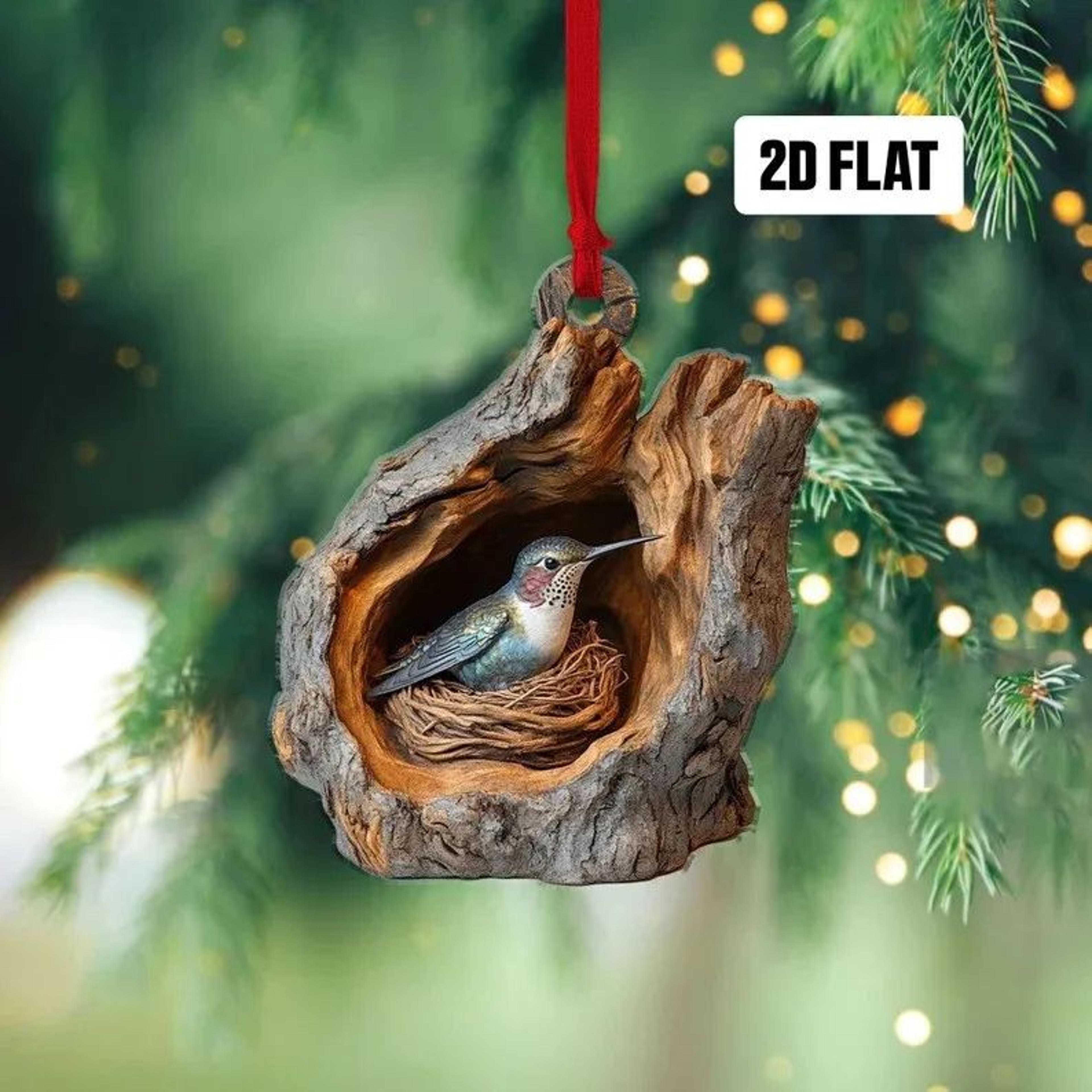 Cute Woodland Animal Acrylic Christmas Ornaments 6