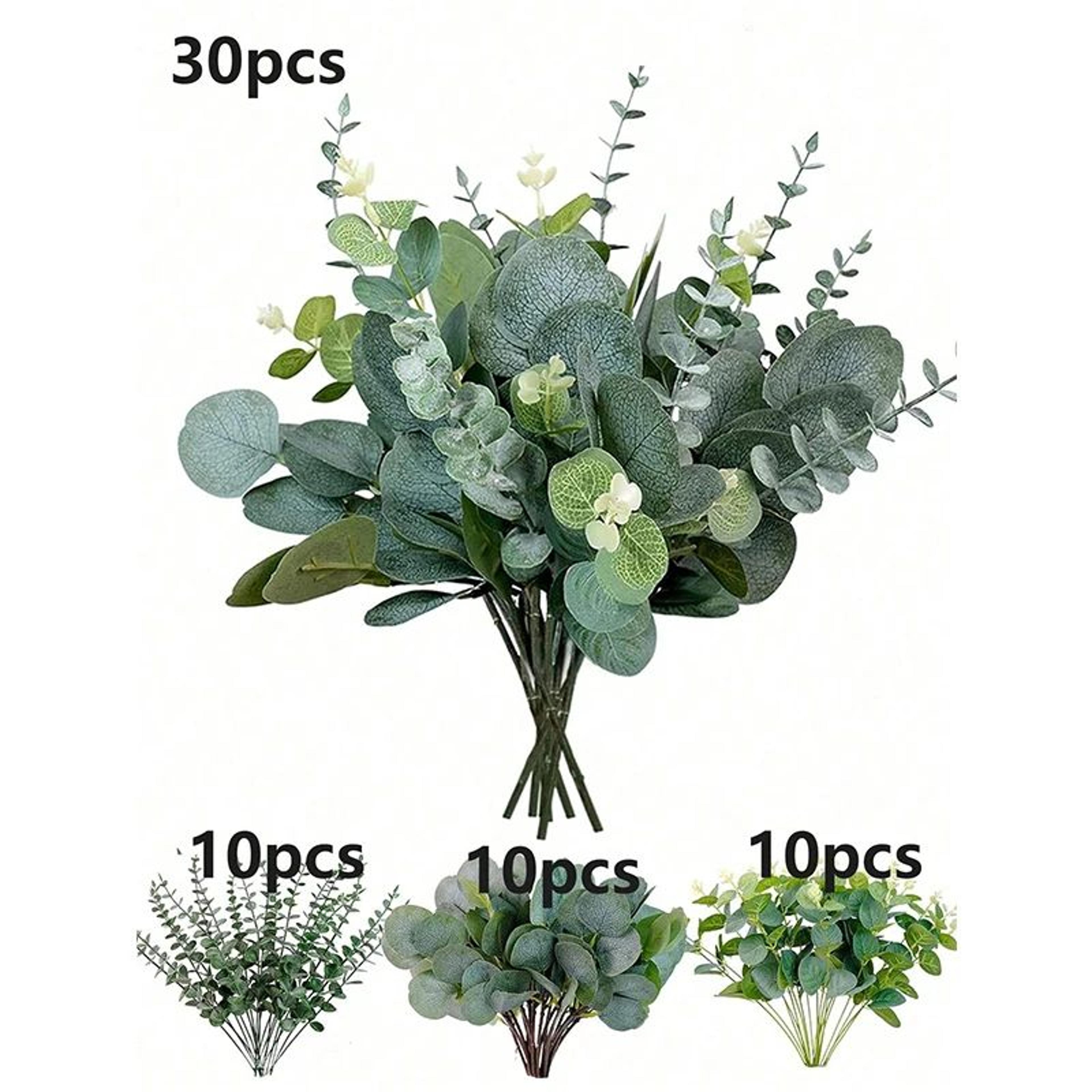 Artificial Eucalyptus Bouquet Decor Set 5