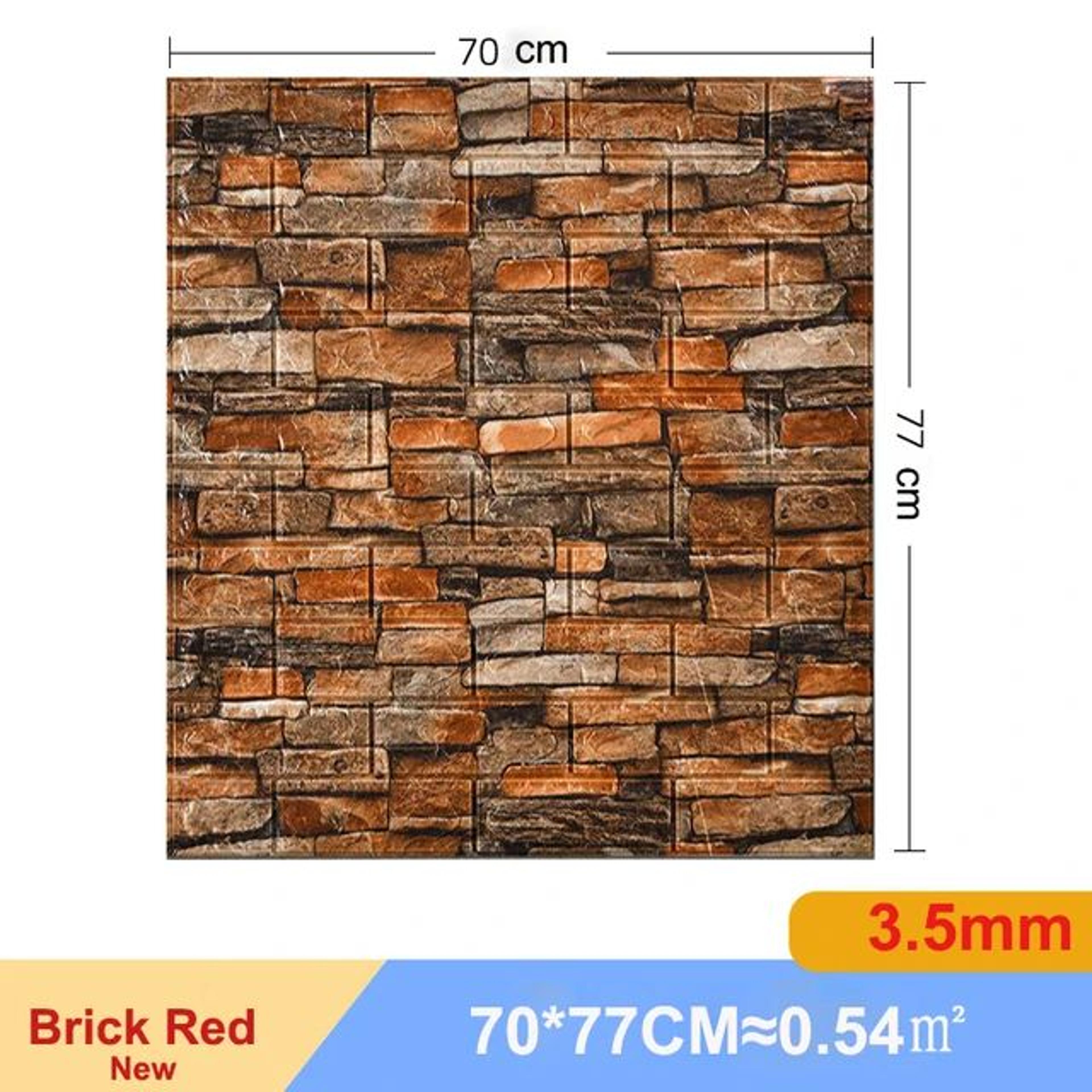 3D Brick Wall Sticker Set Self Adhesive Panels 15