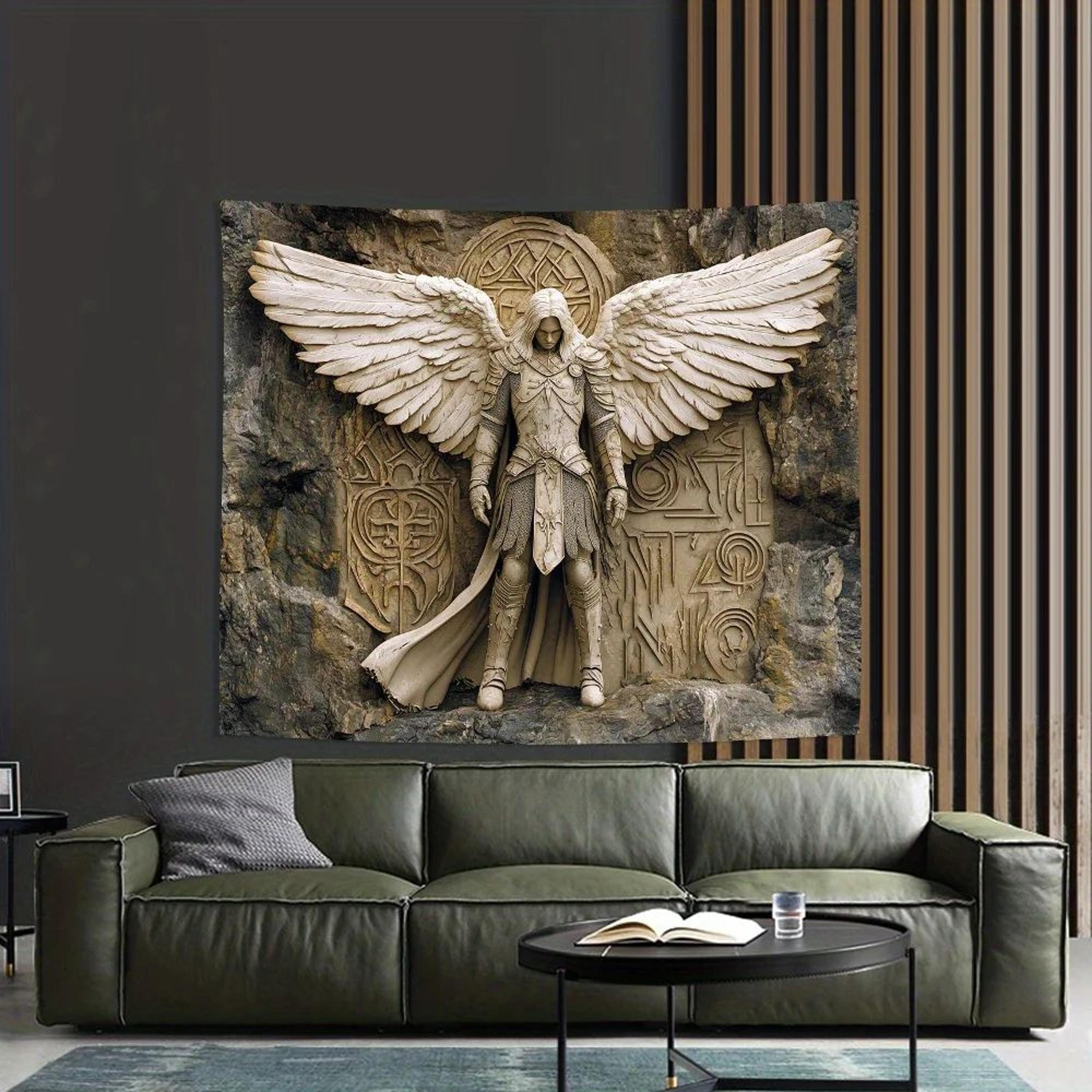 Glam 3D Angel Wall Tapestry Polyester Decor 5